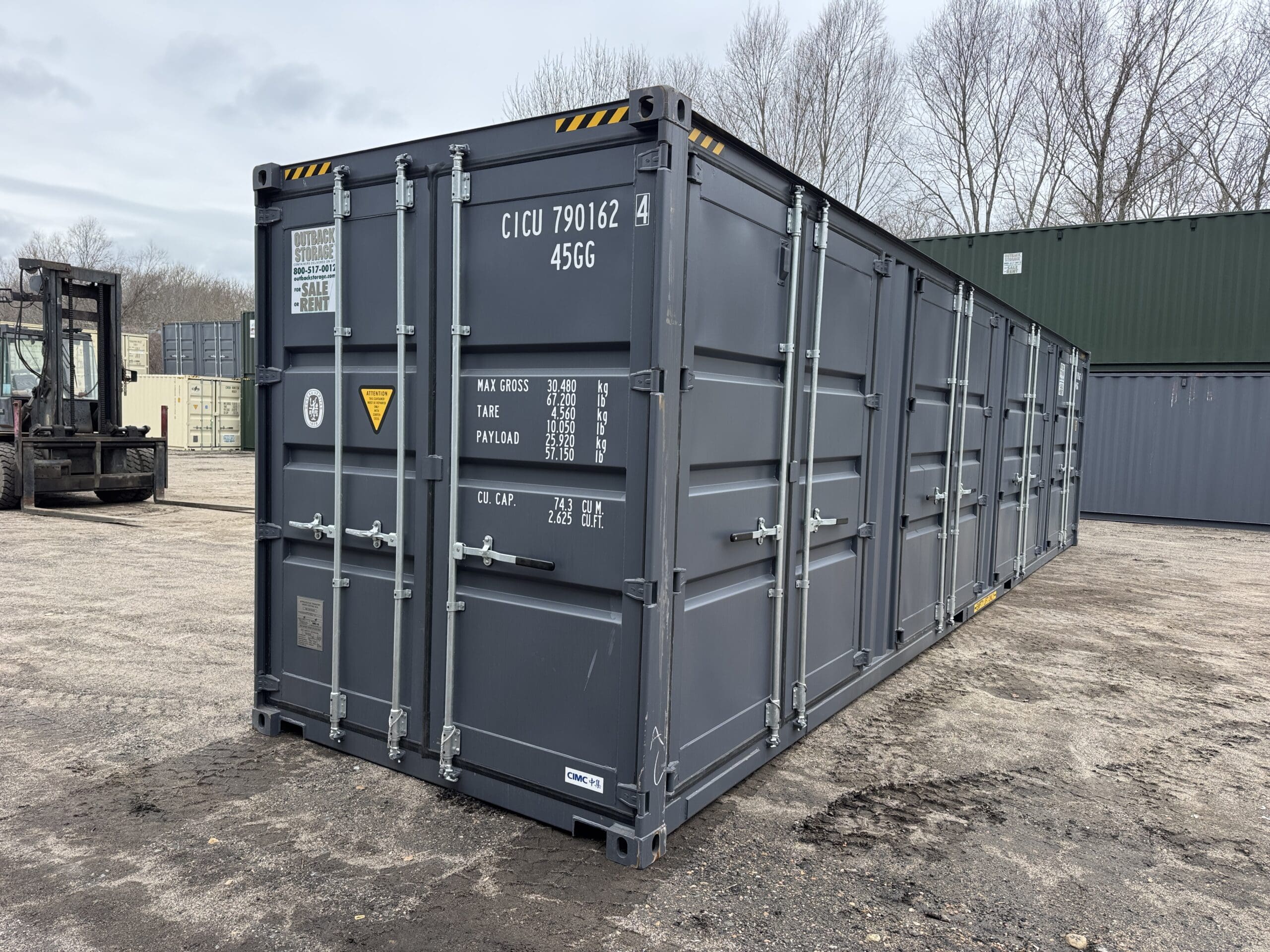 40ft New High Cube Shipping Container – Wind & Watertight – Dk Gray — 40ft — new (image 7 of 12)