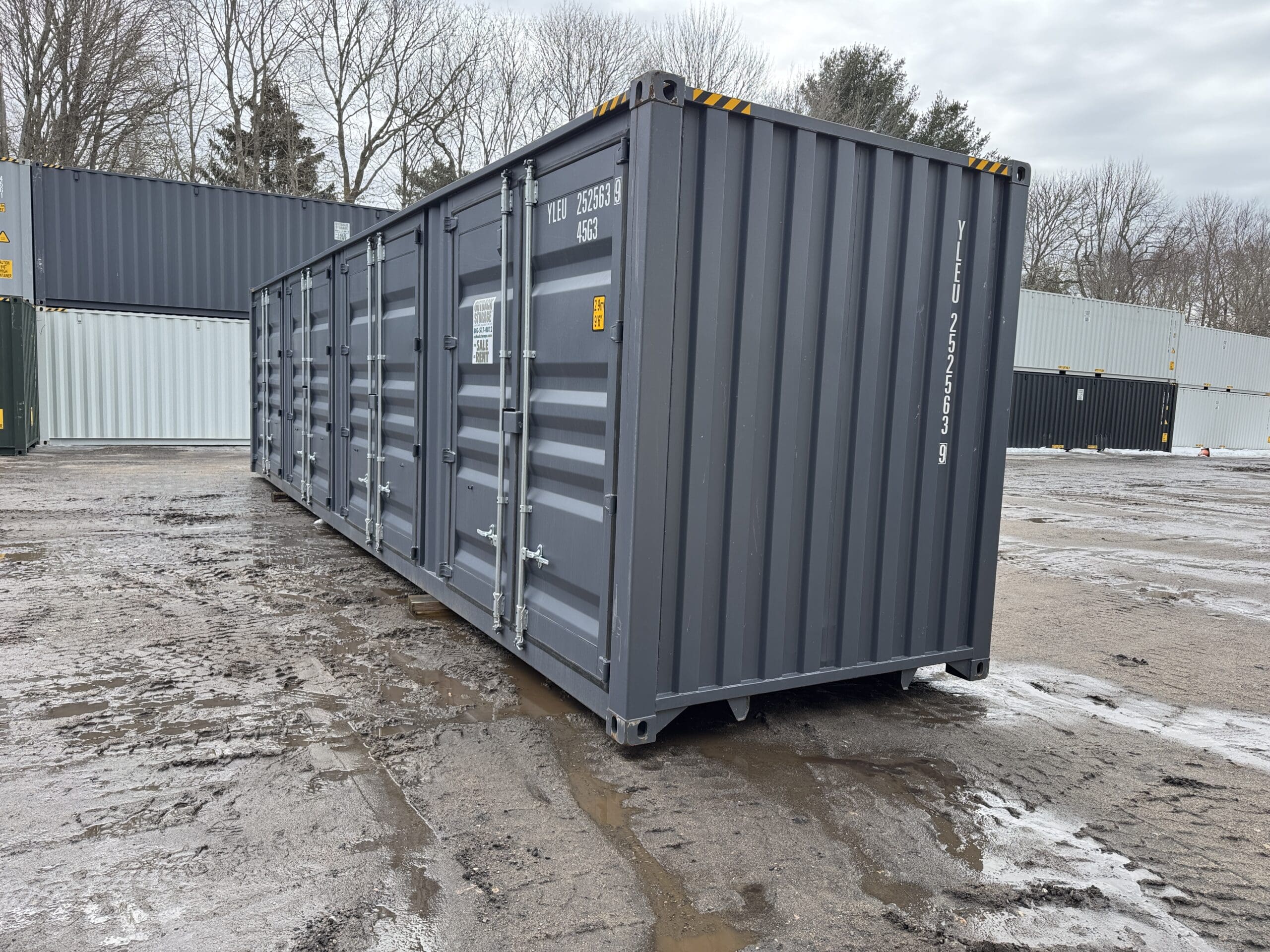 40ft New High Cube Shipping Container – Wind & Watertight – Dk Gray — 40ft — new (image 10 of 12)