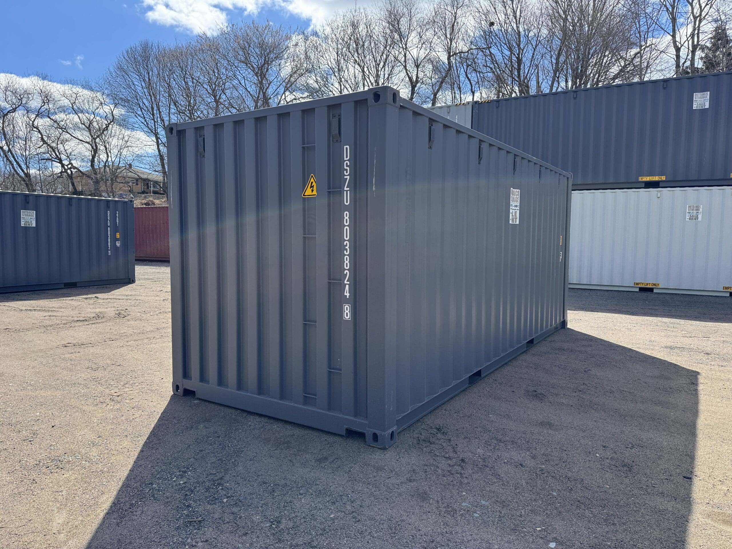 20ft New Shipping Container – Wind & Watertight – Gray — 20ft — new (image 12 of 12)
