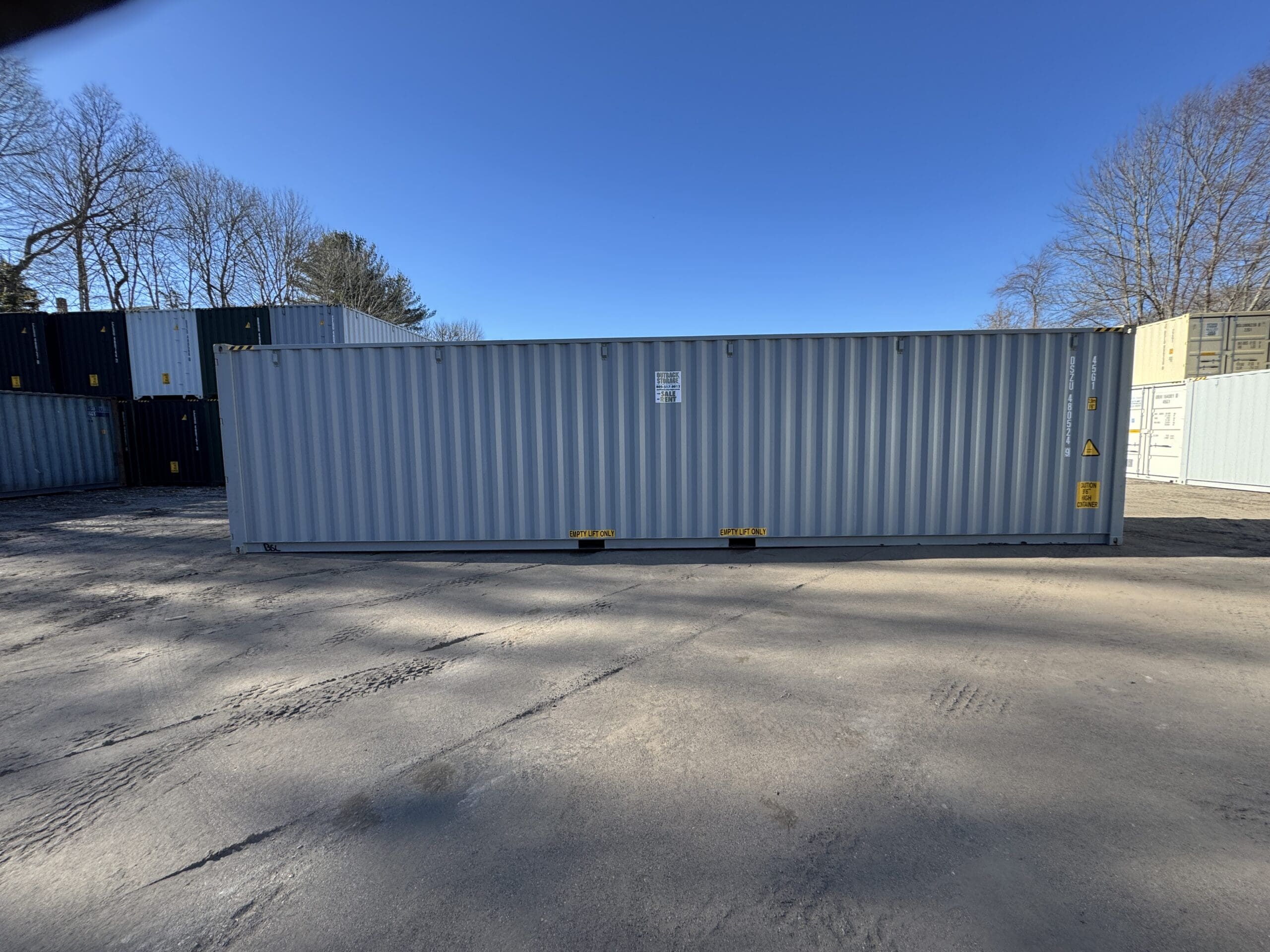 40ft New High Cube Shipping Container – Wind & Watertight – Gray — 40ft — new (image 9 of 12)