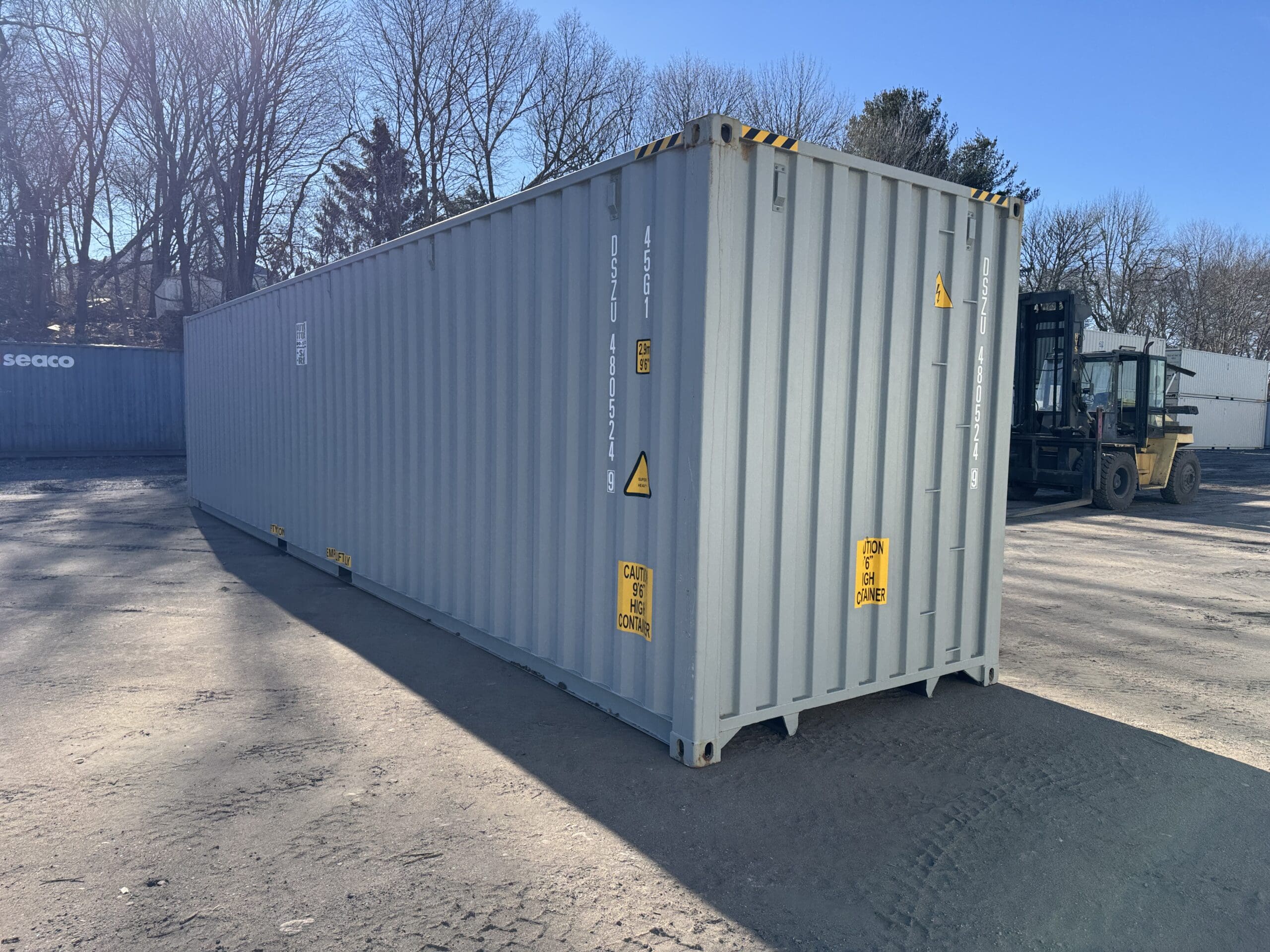 40ft New High Cube Shipping Container – Wind & Watertight – Gray — 40ft — new (image 10 of 12)