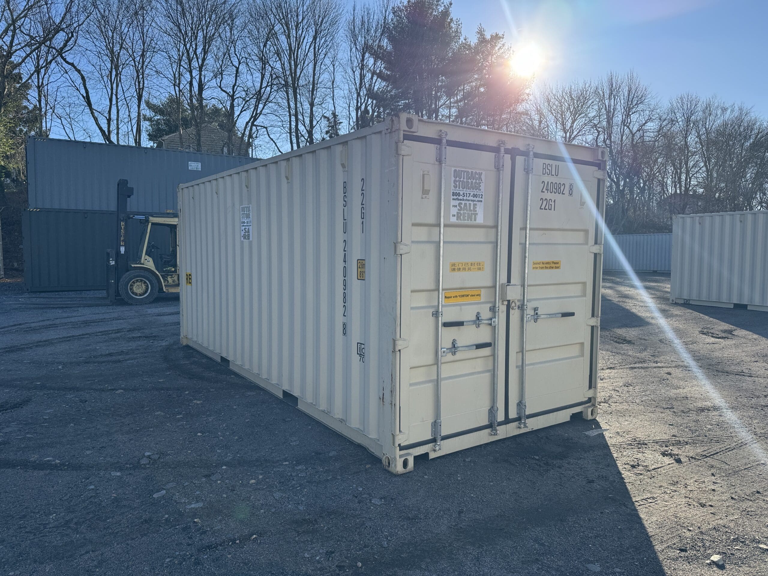 20ft New Shipping Container – Wind & Watertight – Beige — 20ft — new (image 10 of 12)