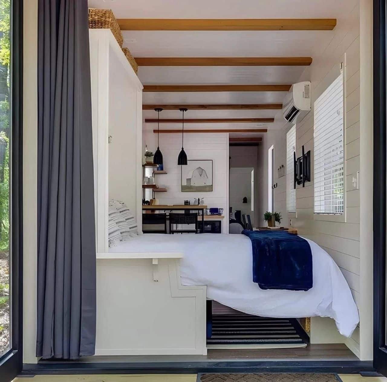 Luxury 1 Bedroom Tiny Home with Rooftop Deck – Fully Furnished Modern Prefab Container Home with Bathroom, Smart Interior & Fast…