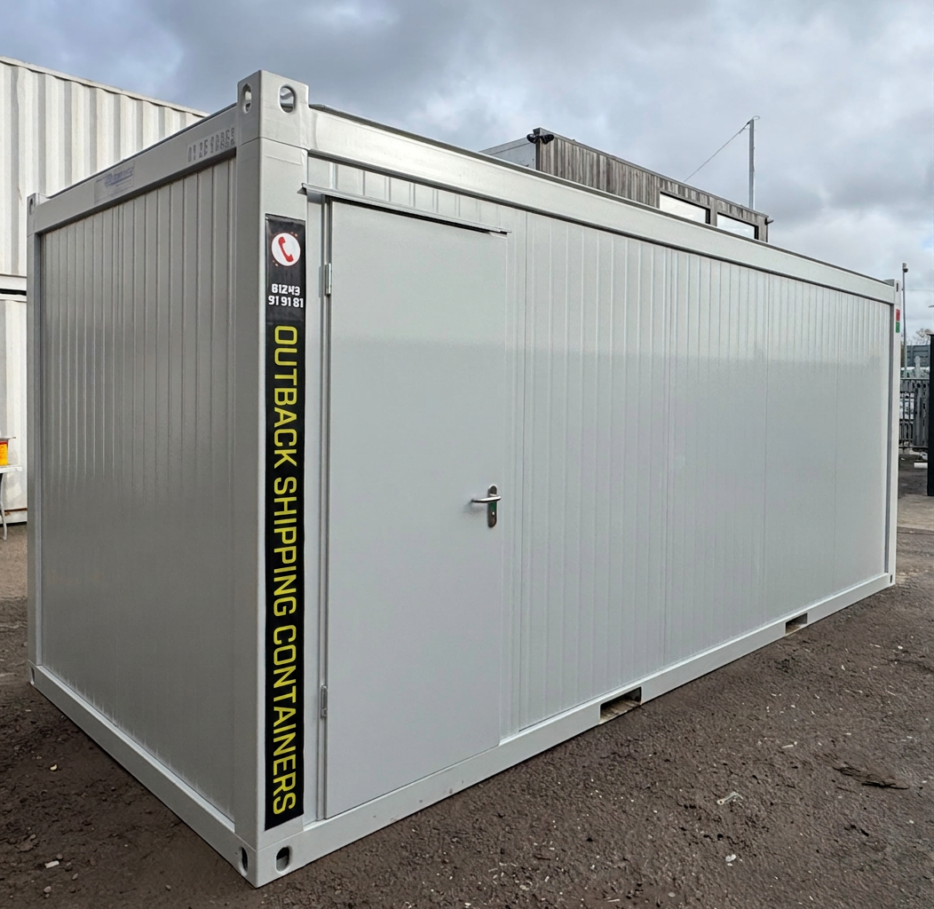 Toilet Block — 5 WC / 5 Basins / 4 Urinals — 20 x 8 ft NEW Portable — Grey — No 797 — product gallery image 3 of 19
