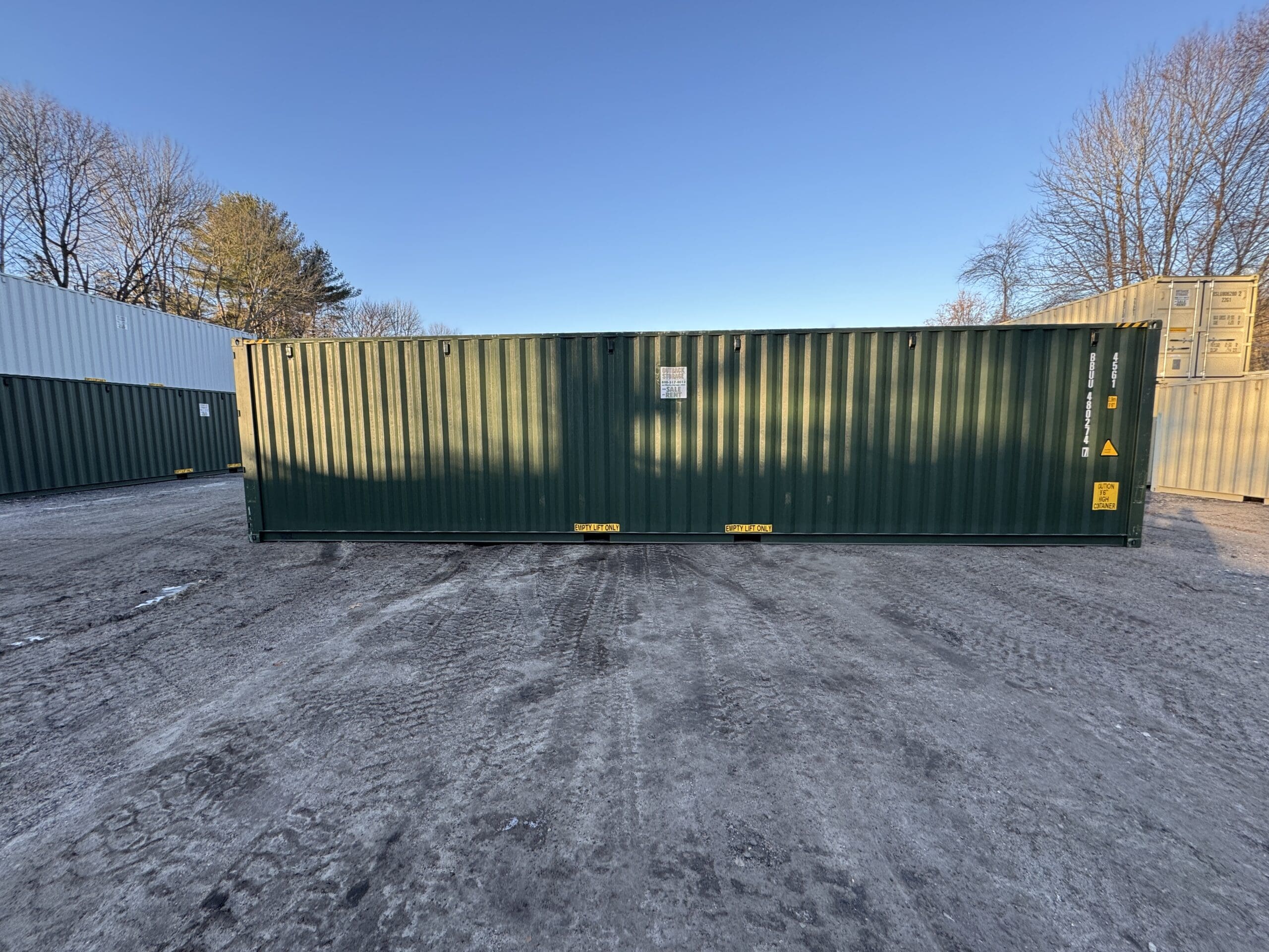 40ft New High Cube Shipping Container – Wind & Watertight – Green — 40ft — new (image 8 of 12)