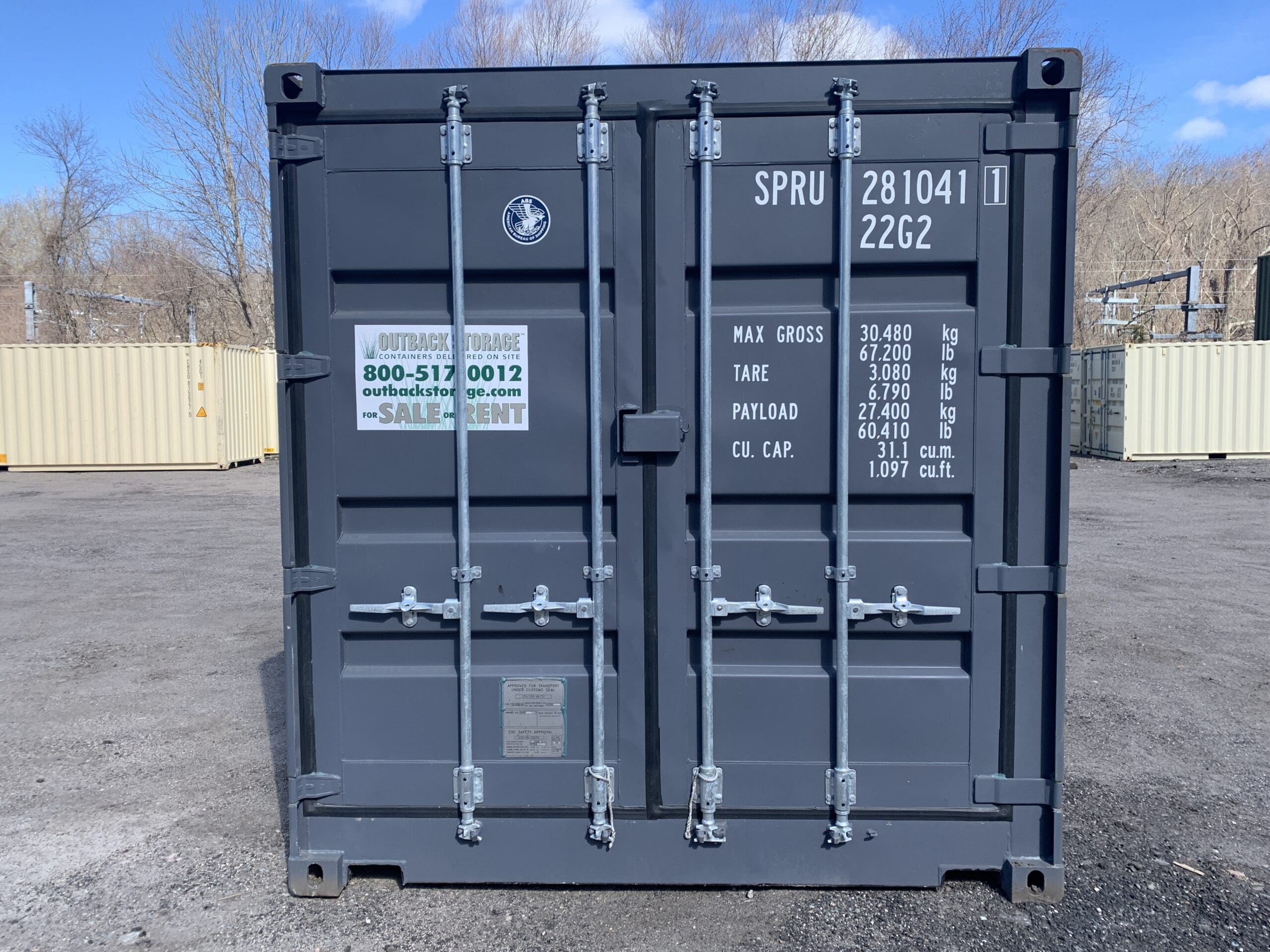 20ft Open Side New Shipping Container – Wind & Watertight – Gray — 20ft — new (image 3 of 12)