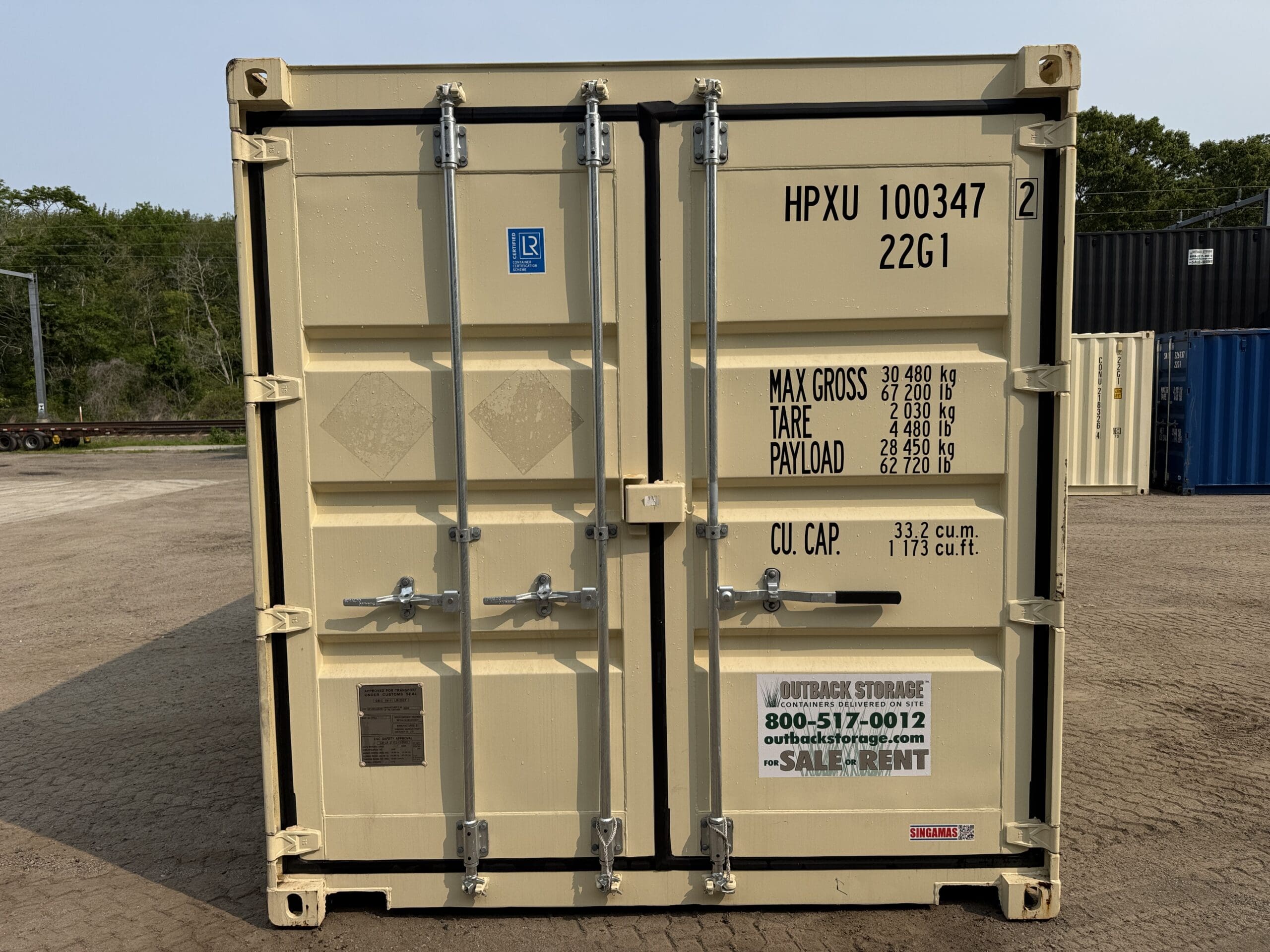 20ft New Shipping Container – Wind & Watertight – Beige — 20ft — new (image 11 of 12)