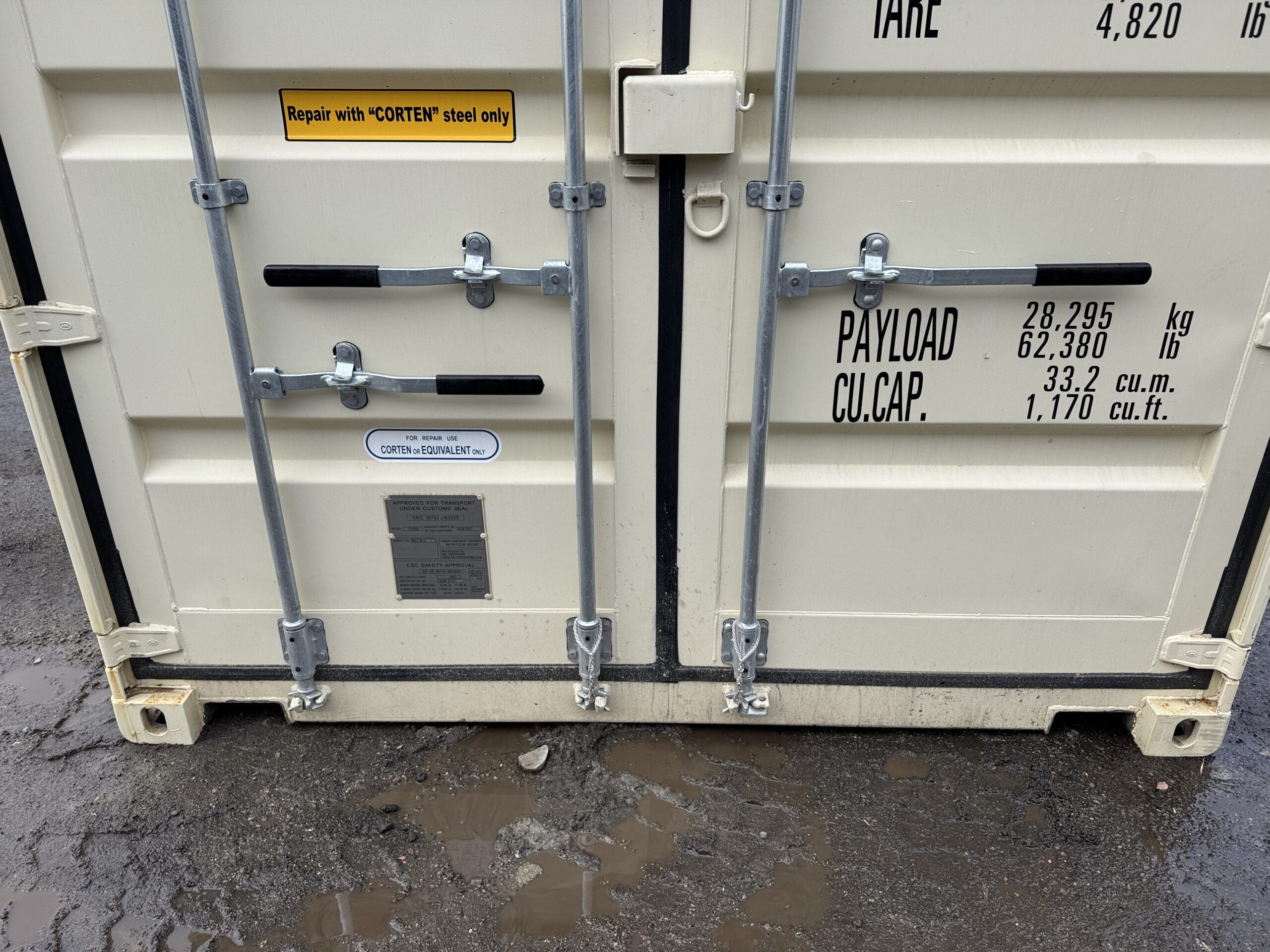 20ft New Shipping Container – Wind & Watertight – Beige — 20ft — new (image 6 of 12)
