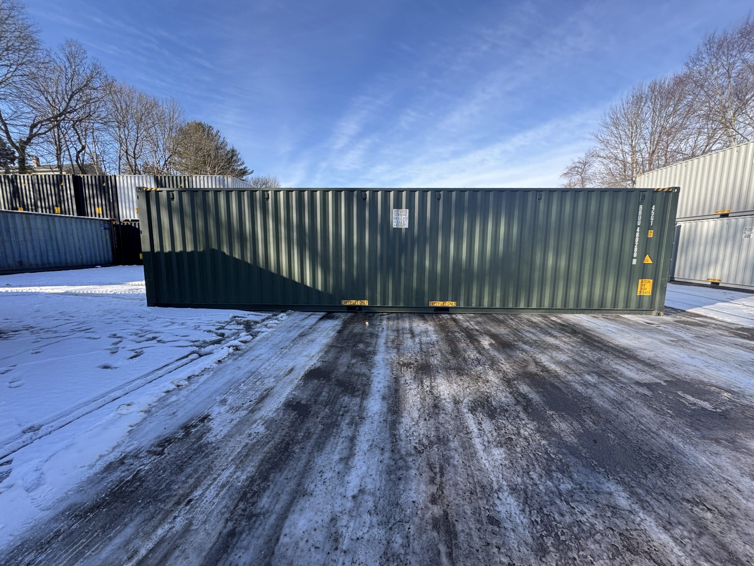 40ft New High Cube Shipping Container – Wind & Watertight – Green — 40ft — new (image 8 of 12)