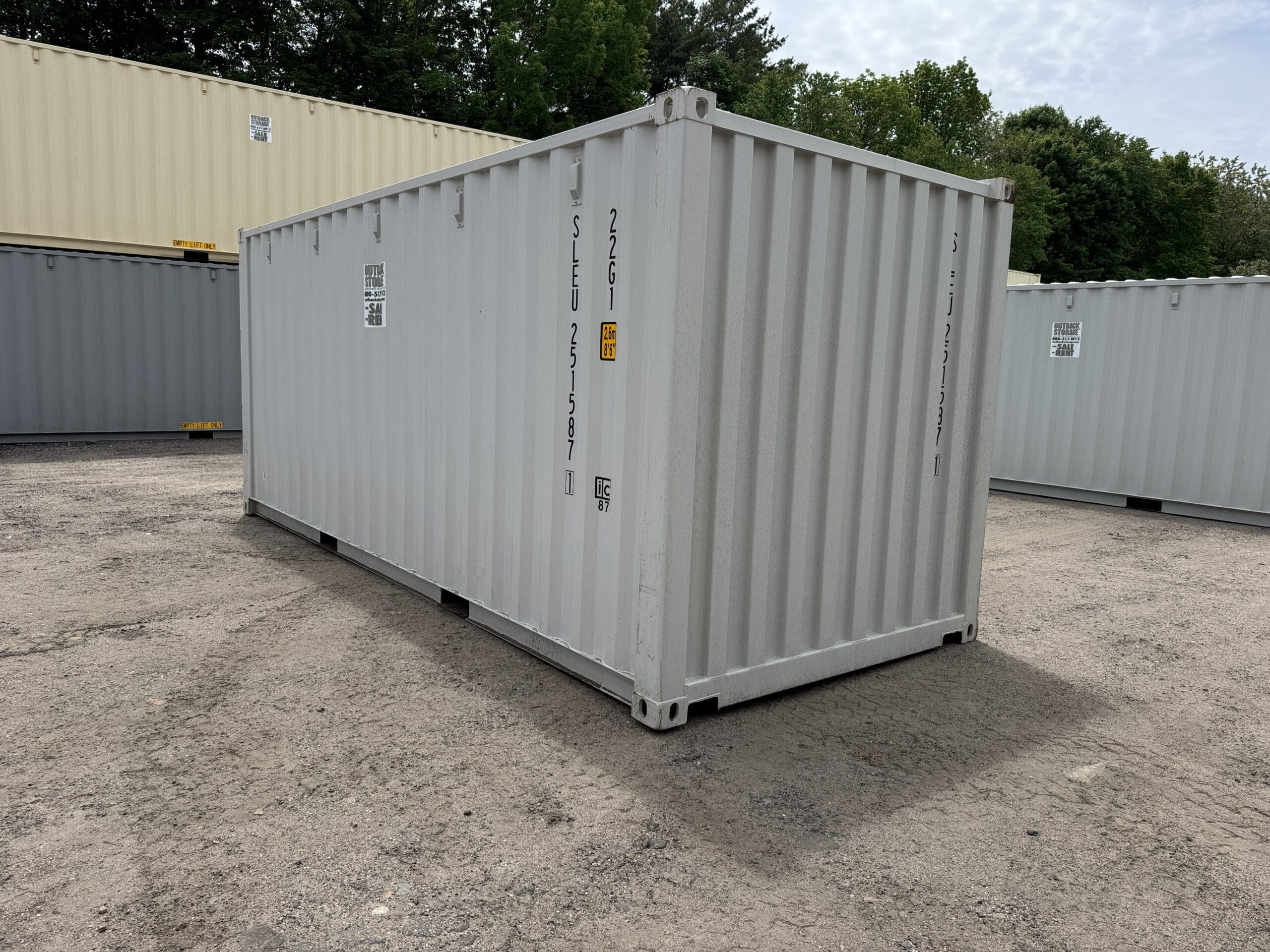 20ft New Shipping Container – Wind & Watertight – Gray — 20ft — new (image 10 of 12)