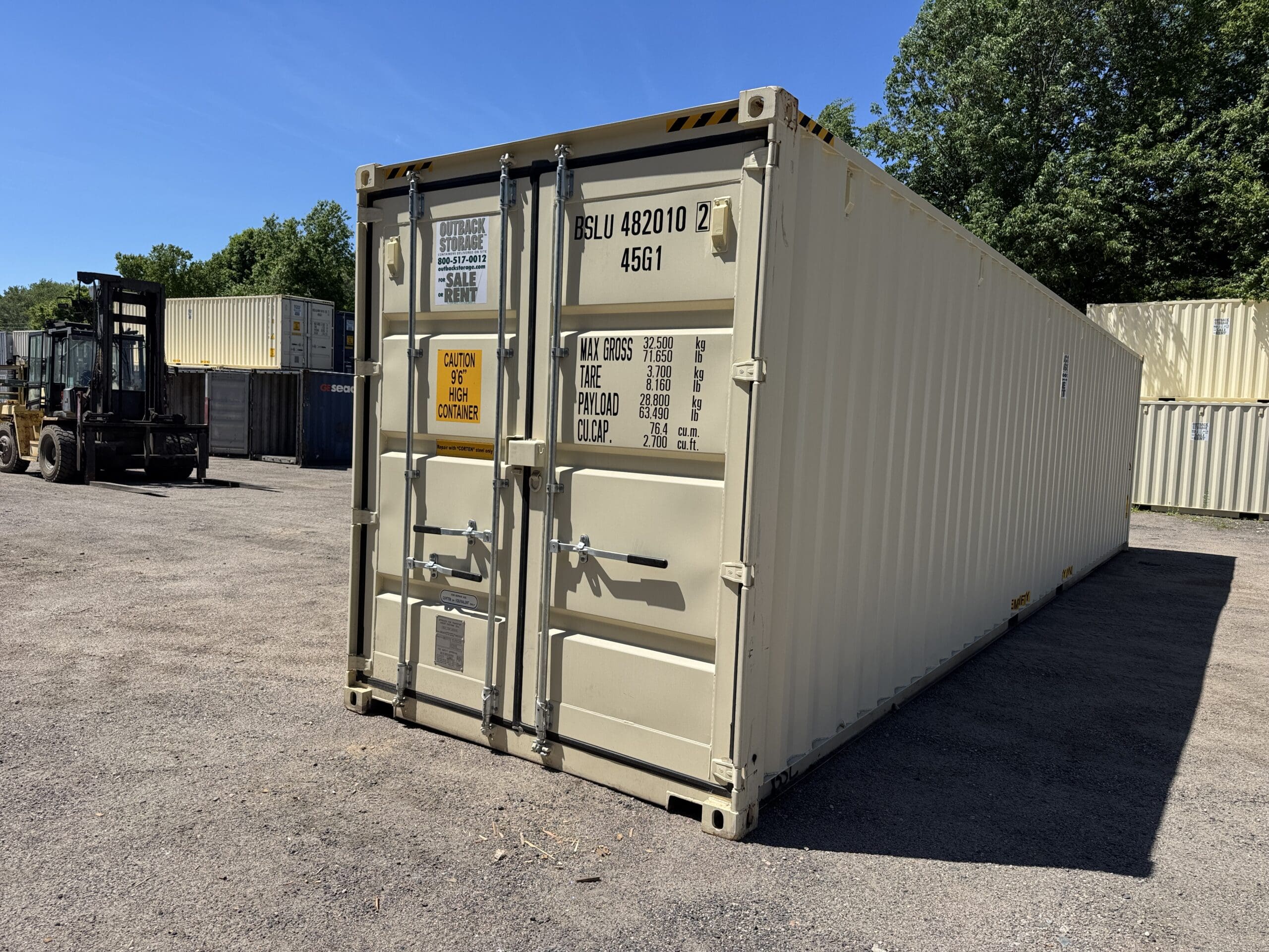 40ft New High Cube Shipping Container – Wind & Watertight – Beige — 40ft — new (image 8 of 12)