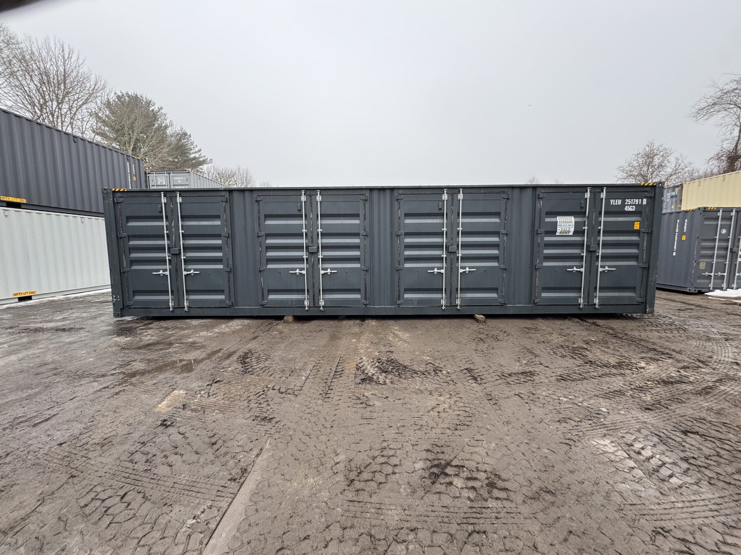 40ft New High Cube Shipping Container – Wind & Watertight – Dk Gray — 40ft — new (image 9 of 12)