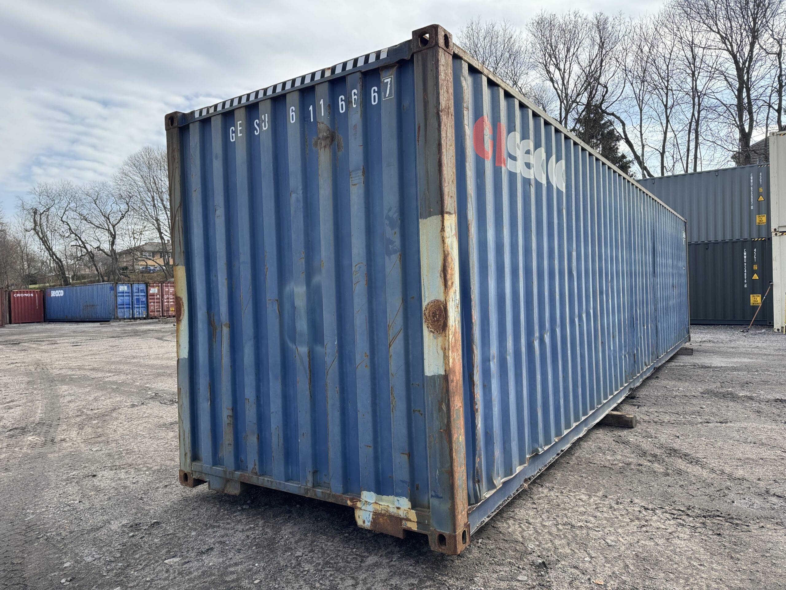 40ft Used High Cube Shipping Container – Wind & Watertight – Blue — 40ft — used (image 10 of 12)