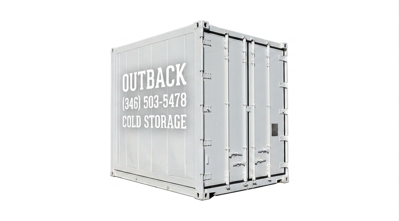 10ft High Cube Refurbished Refrigerated Shipping Container for Sale — Front Exterior View 10ft High Cube Refurbished Refrigerated Shipping Container