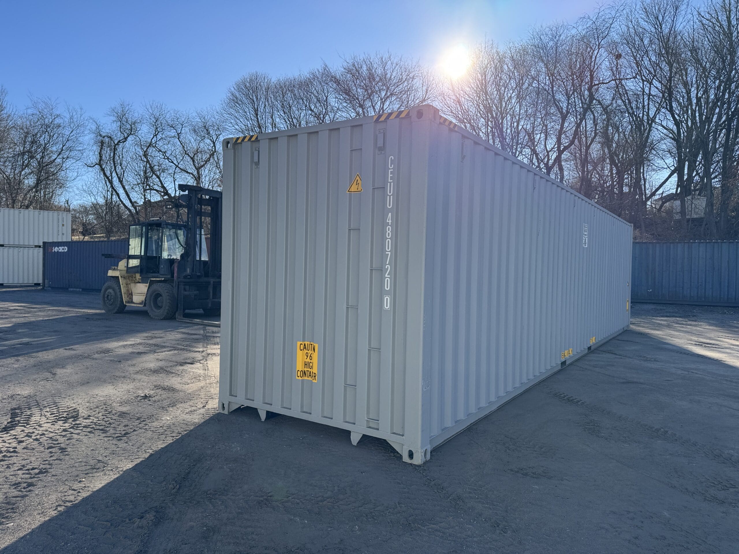 40ft New High Cube Shipping Container – Wind & Watertight – Gray — 40ft — new (image 12 of 12)