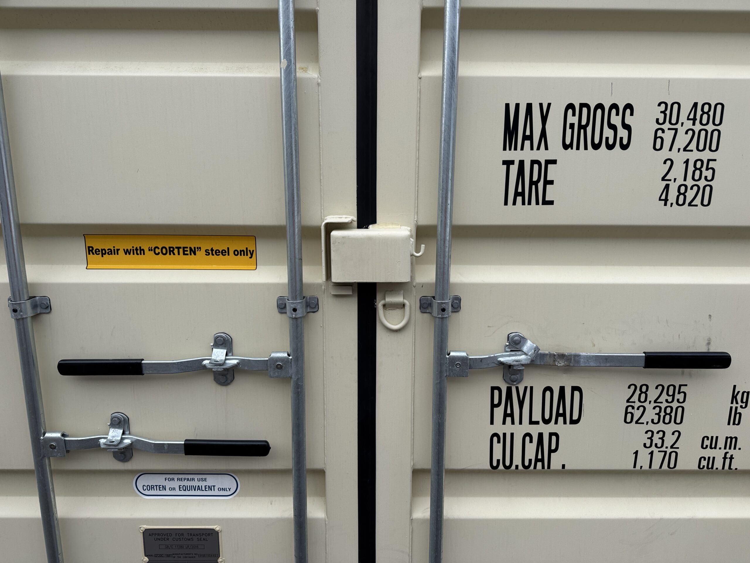 20ft New Shipping Container – Wind & Watertight – Beige — 20ft — new (image 4 of 12)