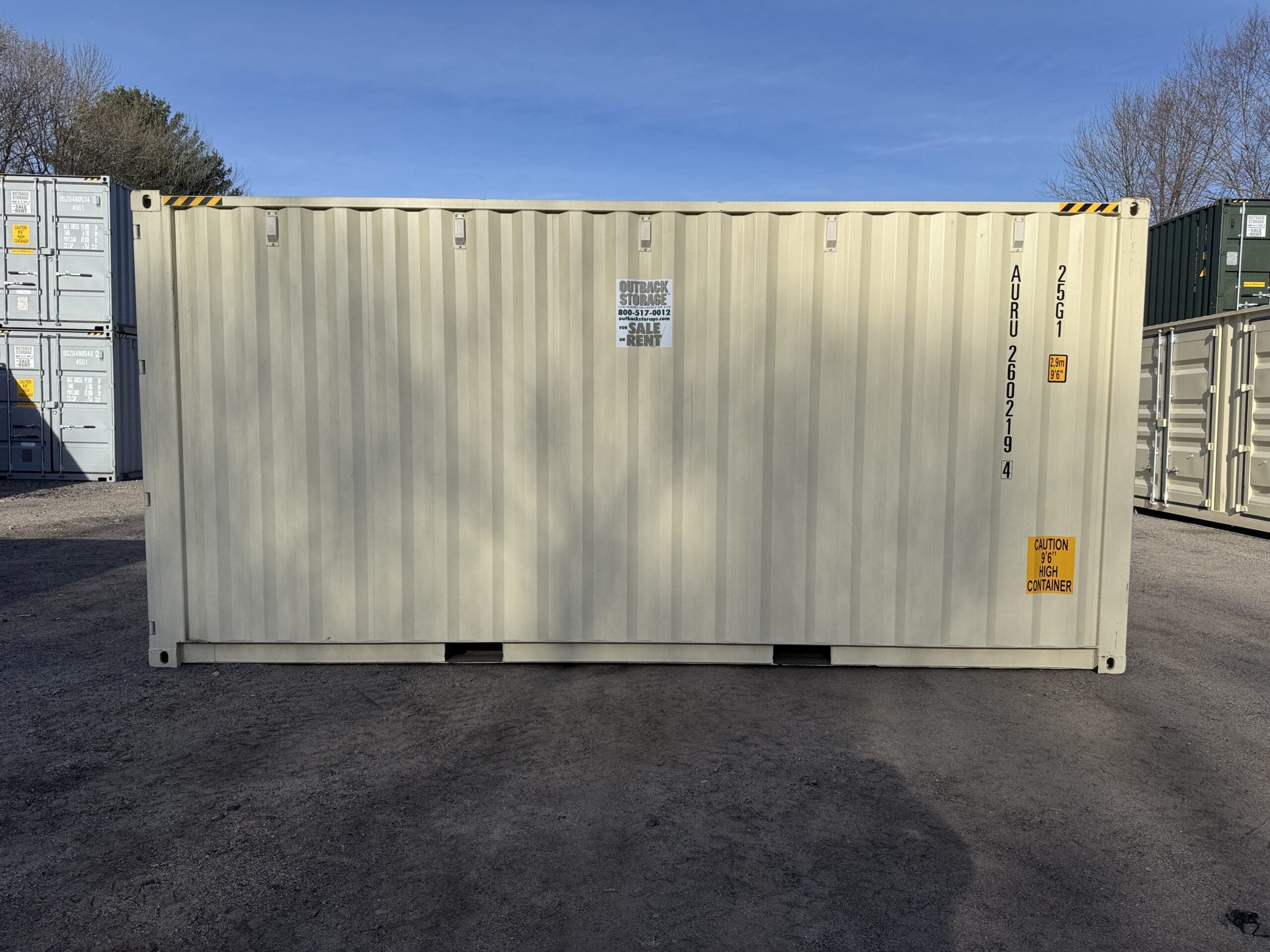 20ft New High Cube Shipping Container – Wind & Watertight – Beige — 20ft — new (image 9 of 12)