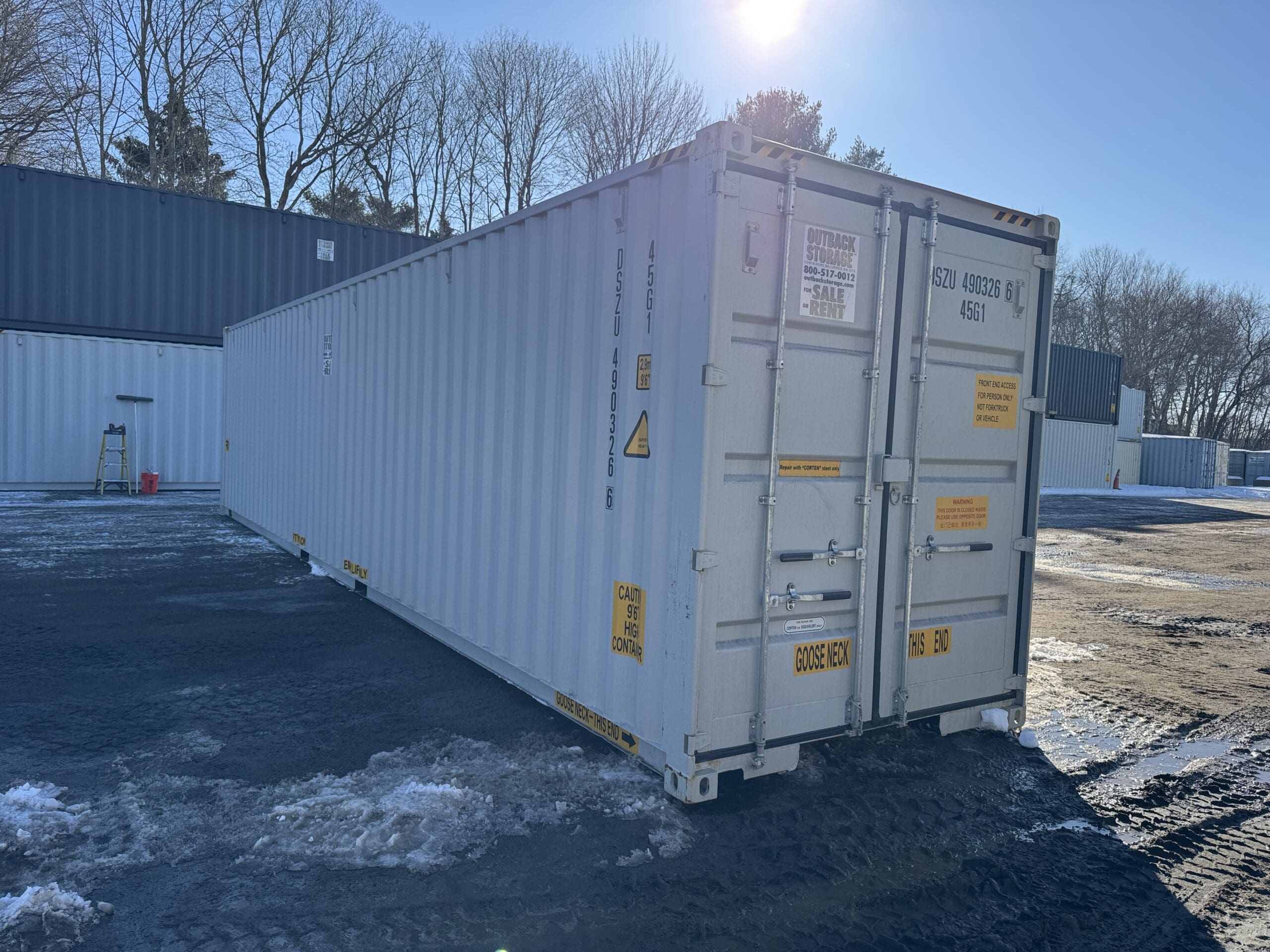 40ft New High Cube Shipping Container – Wind & Watertight – Gray — 40ft — new (image 10 of 12)