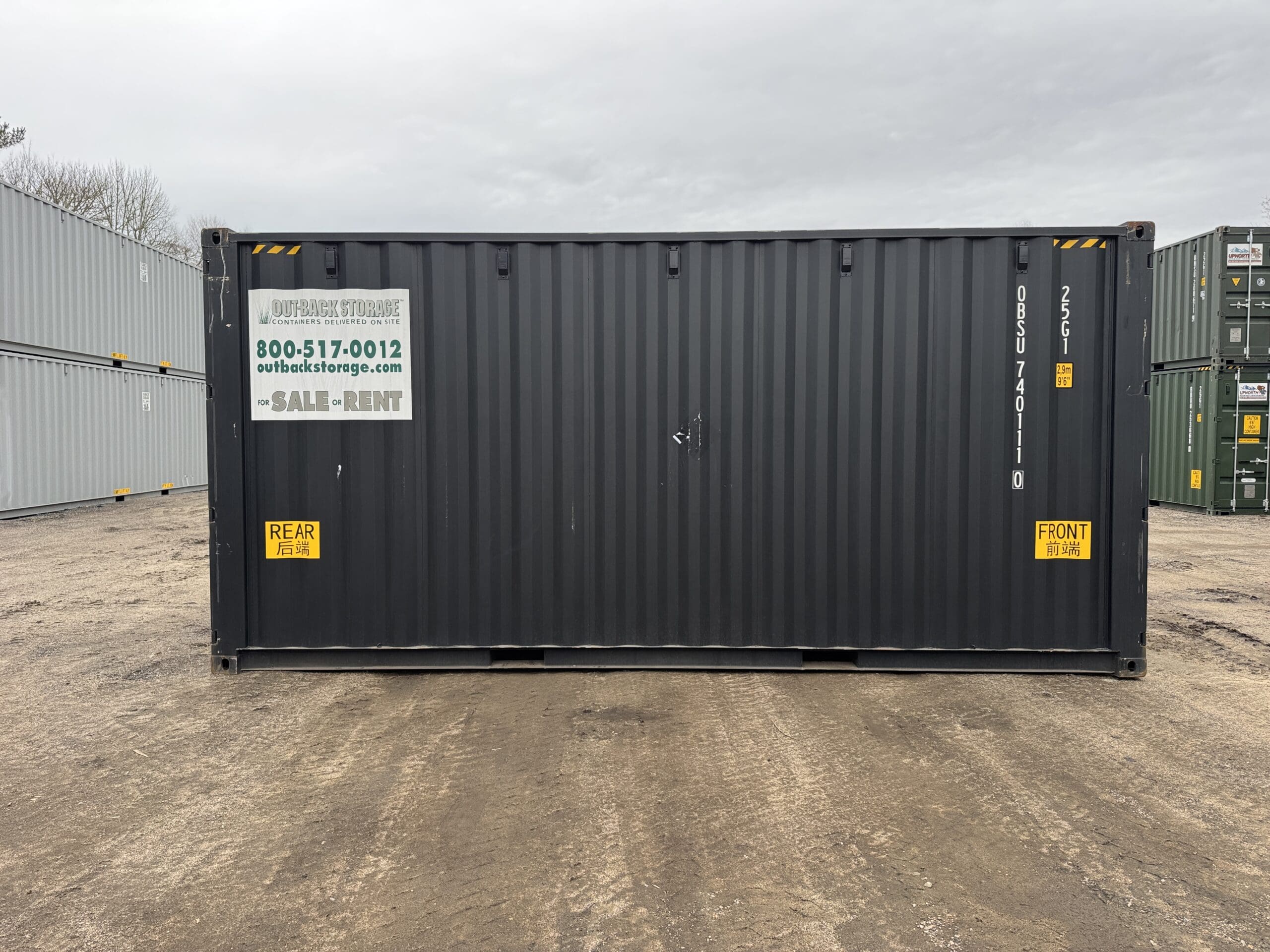20ft New High Cube Shipping Container – Wind & Watertight – Black — 20ft — new (image 11 of 12)