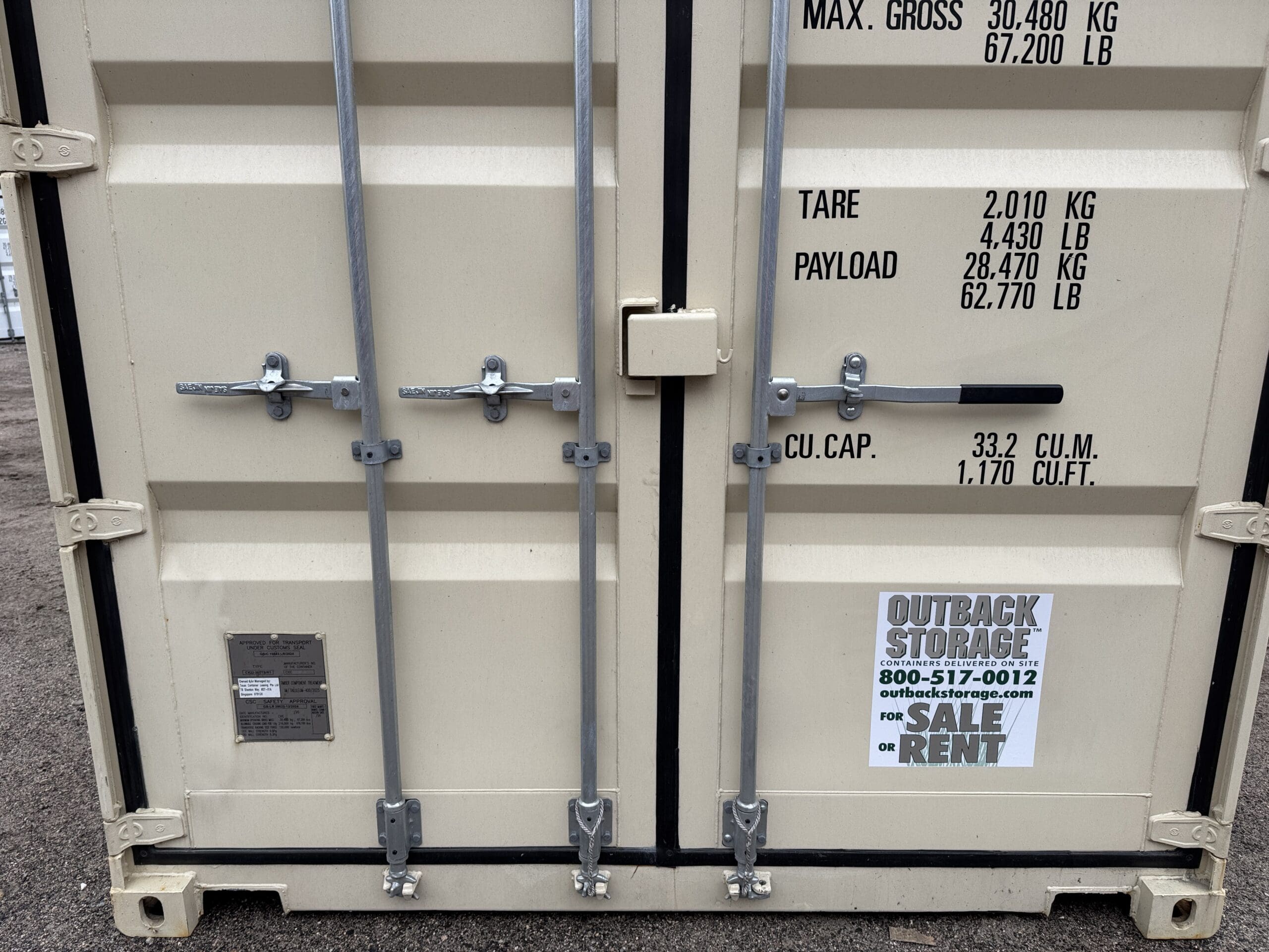 20ft New Shipping Container – Wind & Watertight – Beige — 20ft — new (image 6 of 12)