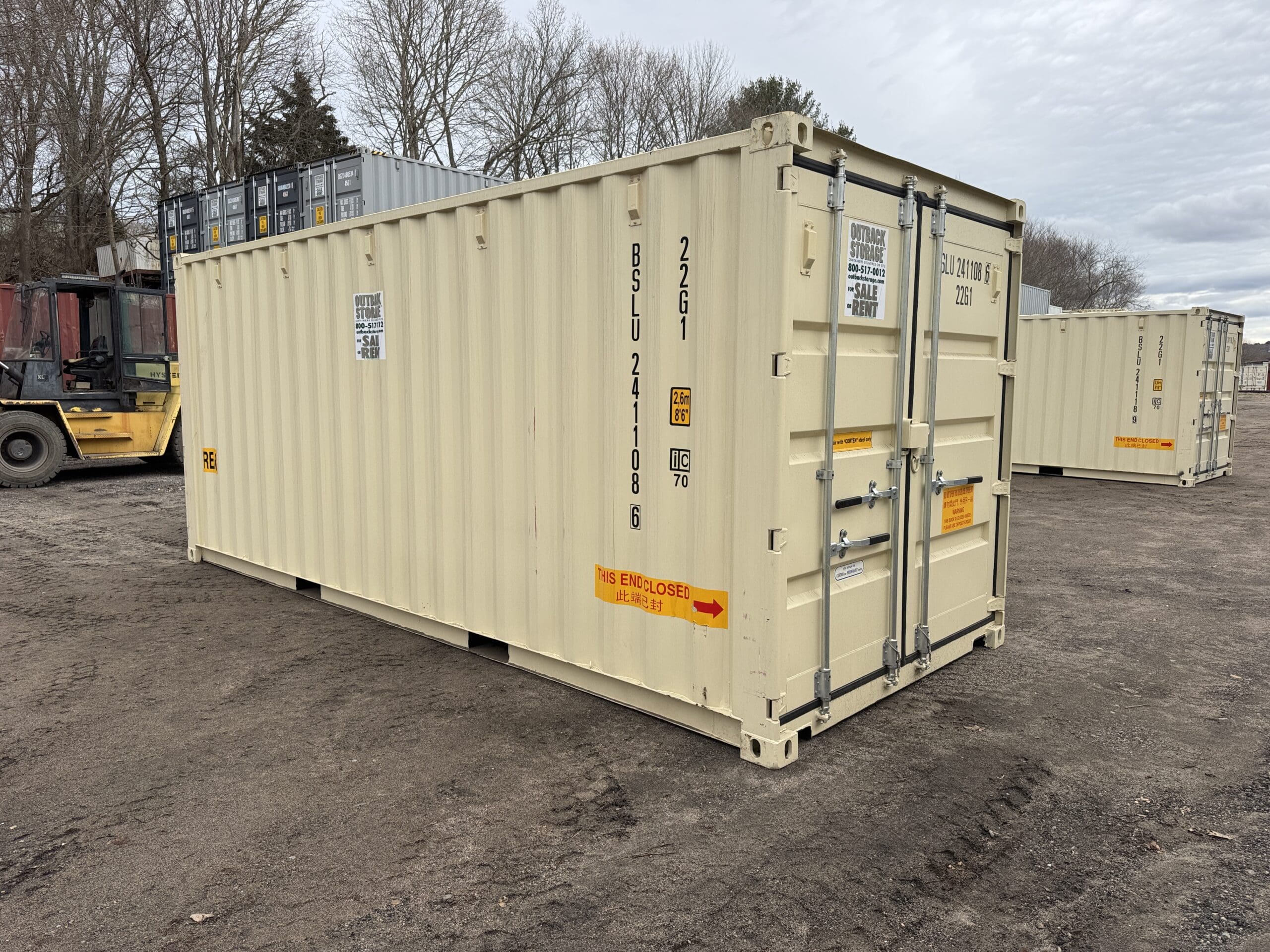 20ft New Shipping Container – Wind & Watertight – Beige — 20ft — new (image 9 of 12)
