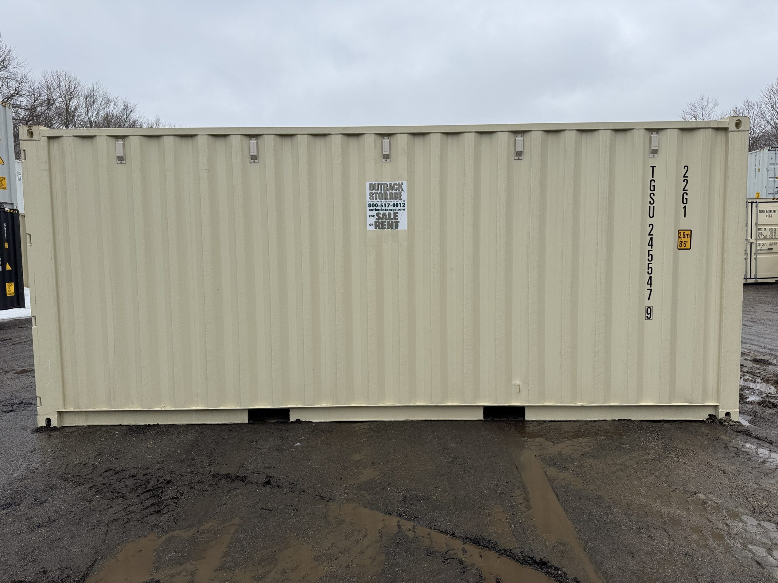 20ft New Shipping Container – Wind & Watertight – Beige — 20ft — new (image 9 of 12)