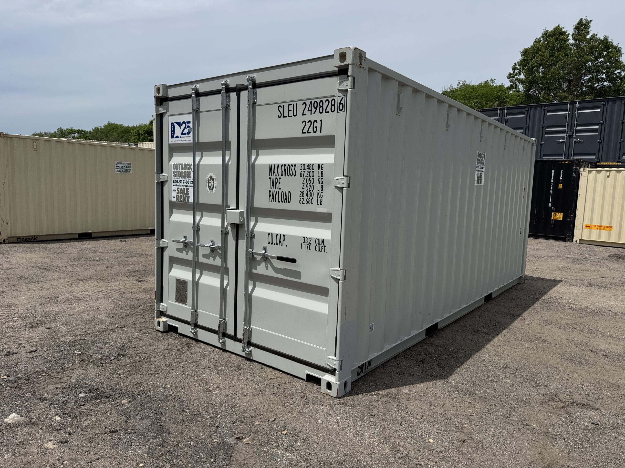 20ft New Shipping Container – Wind & Watertight – Gray — 20ft — new (image 8 of 12)