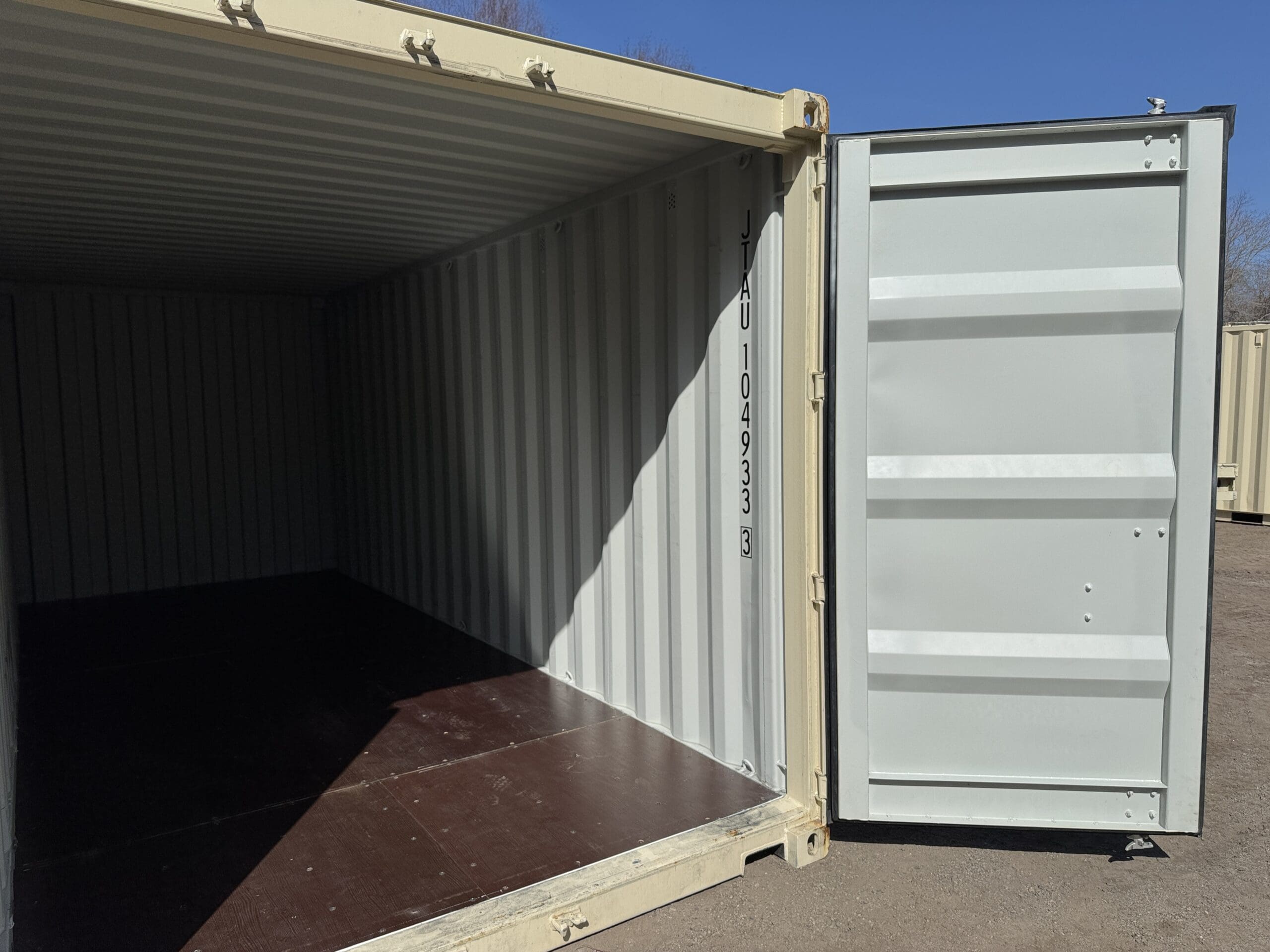20ft New Shipping Container – Wind & Watertight – Beige — 20ft — new (image 11 of 12)