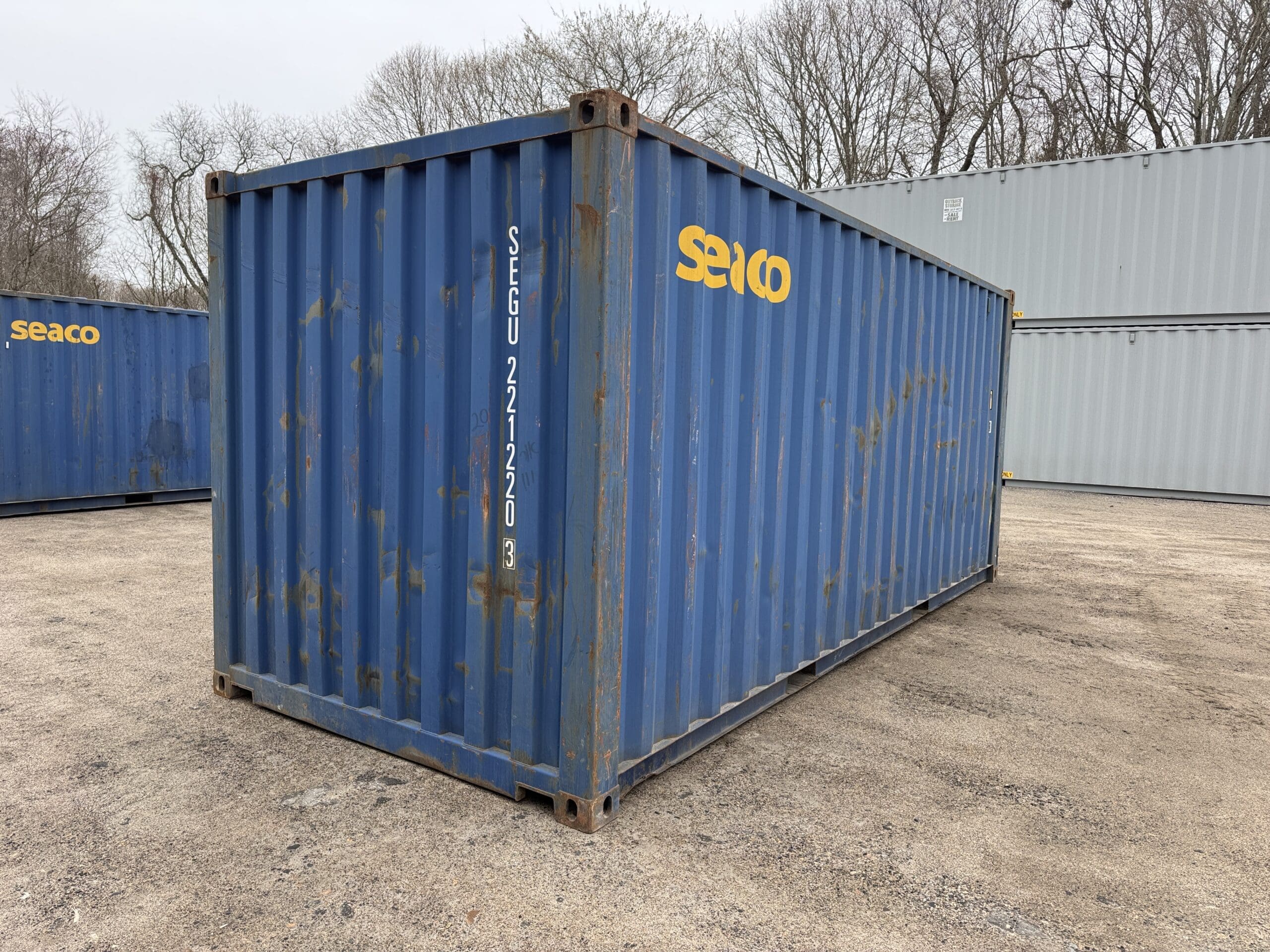 20ft Used Shipping Container – Wind & Watertight – Blue — 20ft — used (image 10 of 12)