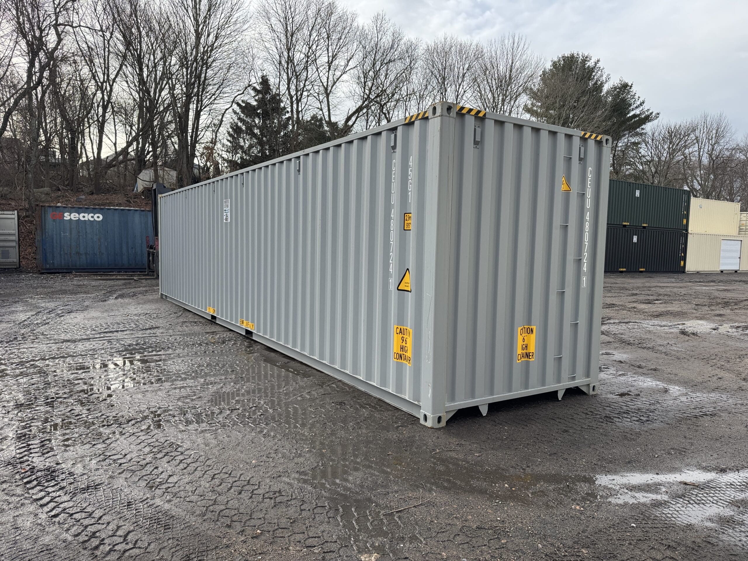 40ft New High Cube Shipping Container – Wind & Watertight – Gray — 40ft — new (image 10 of 12)
