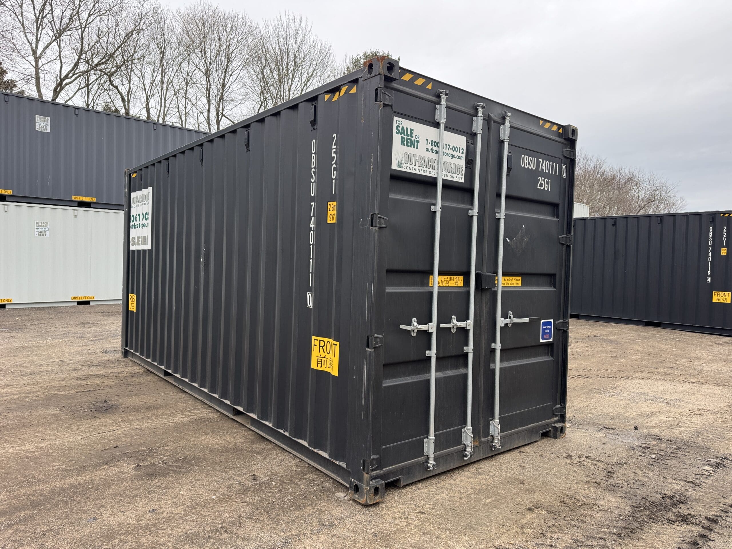 20ft New High Cube Shipping Container – Wind & Watertight – Black — 20ft — new (image 12 of 12)
