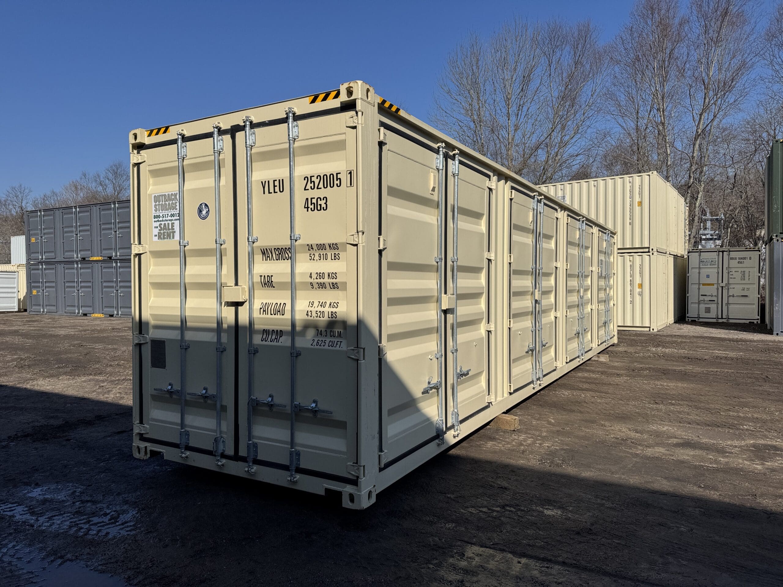 40ft New High Cube Shipping Container – Wind & Watertight – Beige — 40ft — new (image 8 of 12)