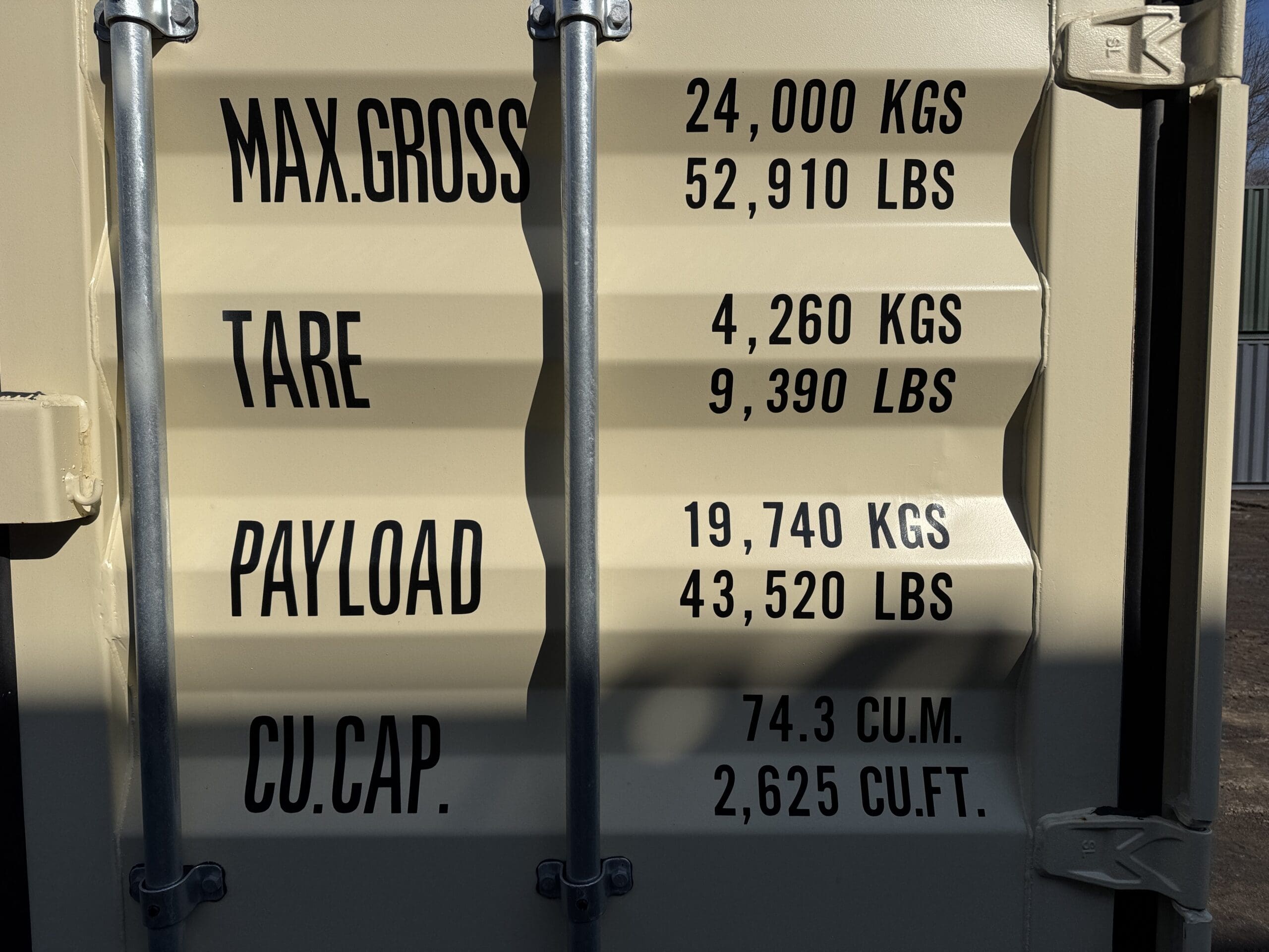 40ft New High Cube Shipping Container – Wind & Watertight – Beige — 40ft — new (image 4 of 12)
