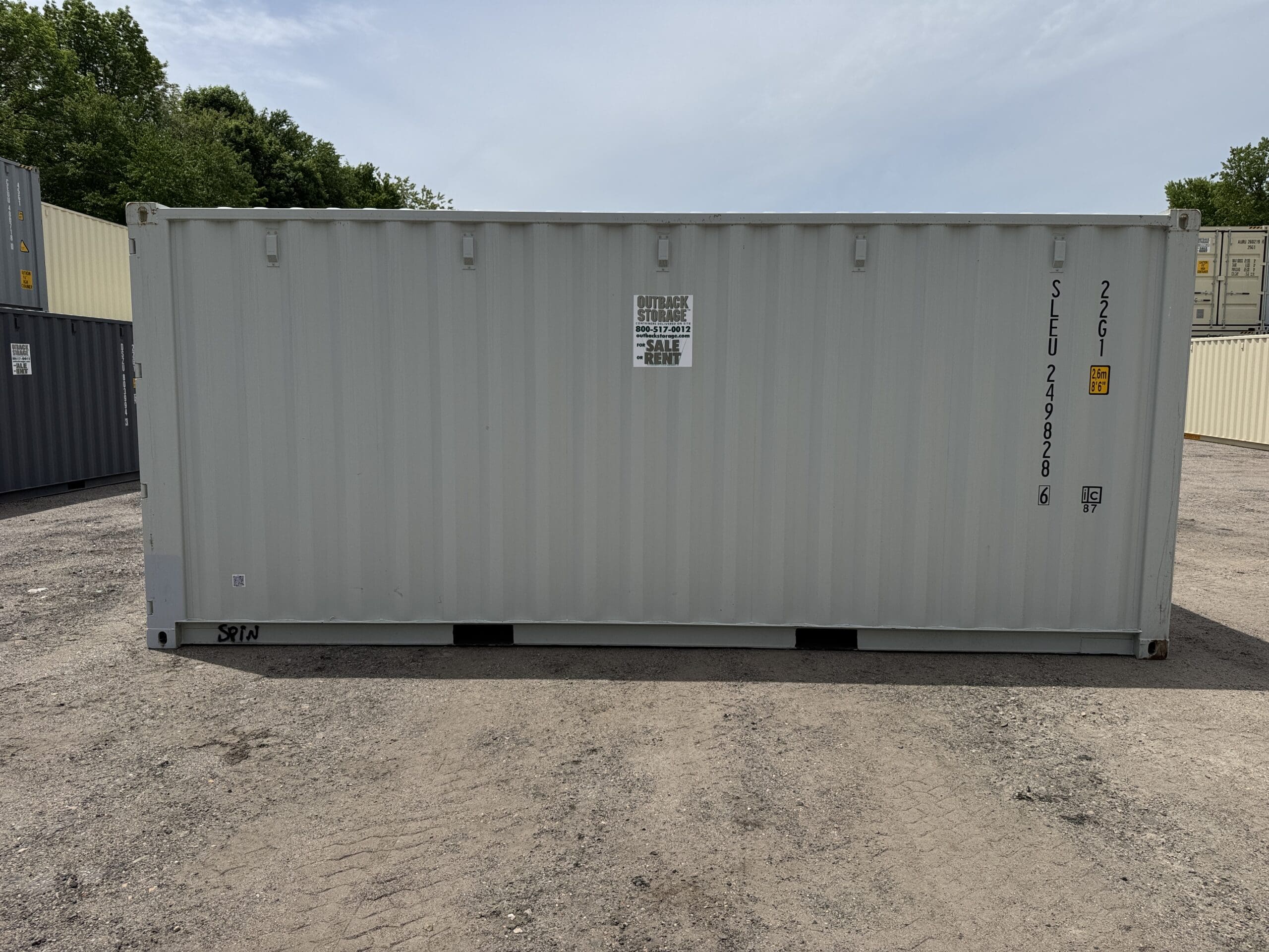 20ft New Shipping Container – Wind & Watertight – Gray — 20ft — new (image 9 of 12)