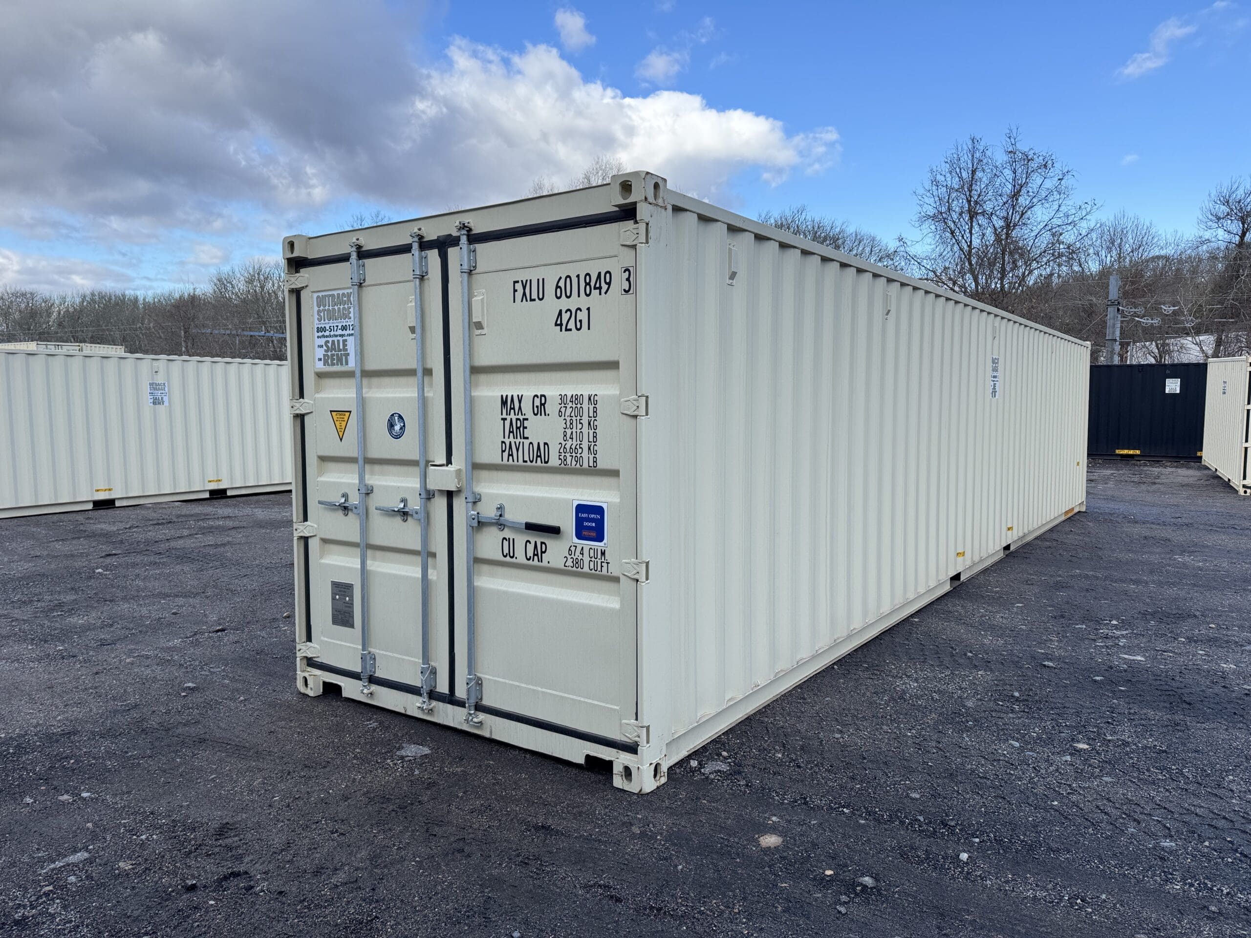 40ft New Shipping Container – Wind & Watertight – Beige — 40ft — new (image 10 of 12)
