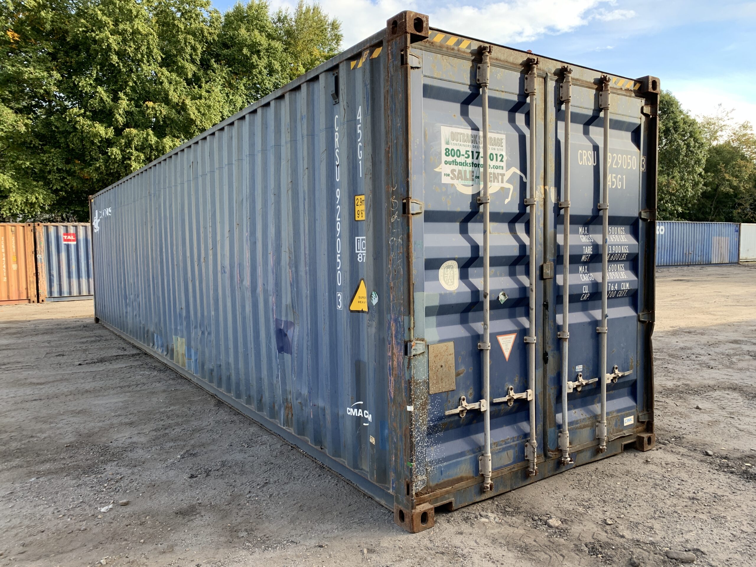 40ft As-Is High Cube Shipping Container – Wind & Watertight – Blue — 40ft — as_is (image 11 of 12)