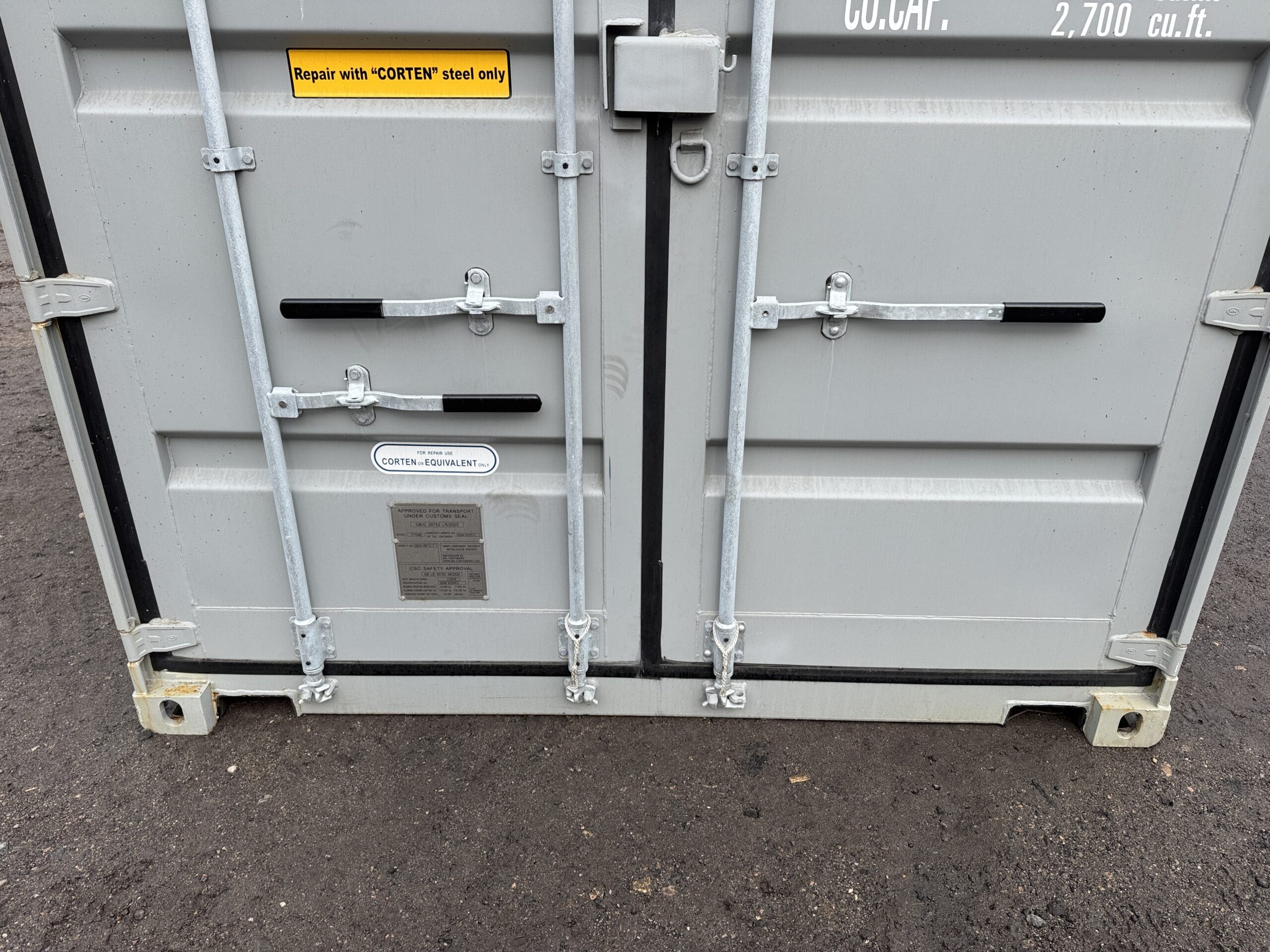 40ft New High Cube Shipping Container – Wind & Watertight – Gray — 40ft — new (image 6 of 12)