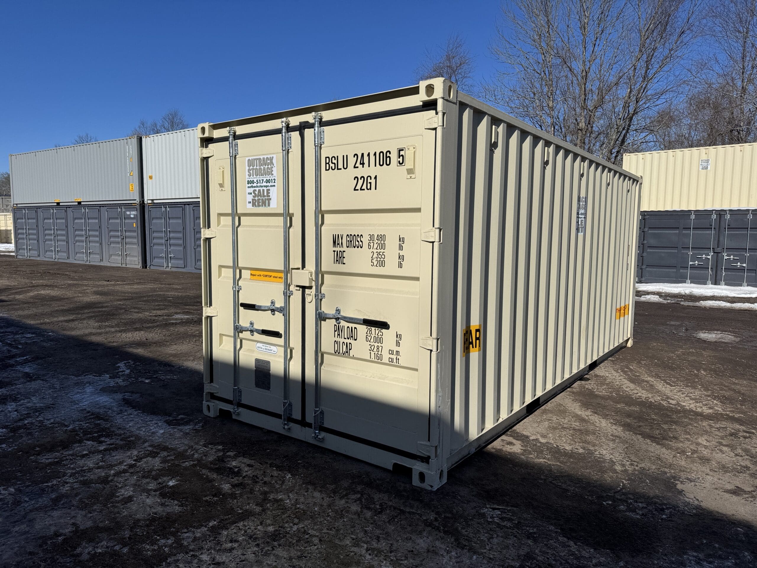 20ft New Shipping Container – Wind & Watertight – Beige — 20ft — new (image 8 of 12)
