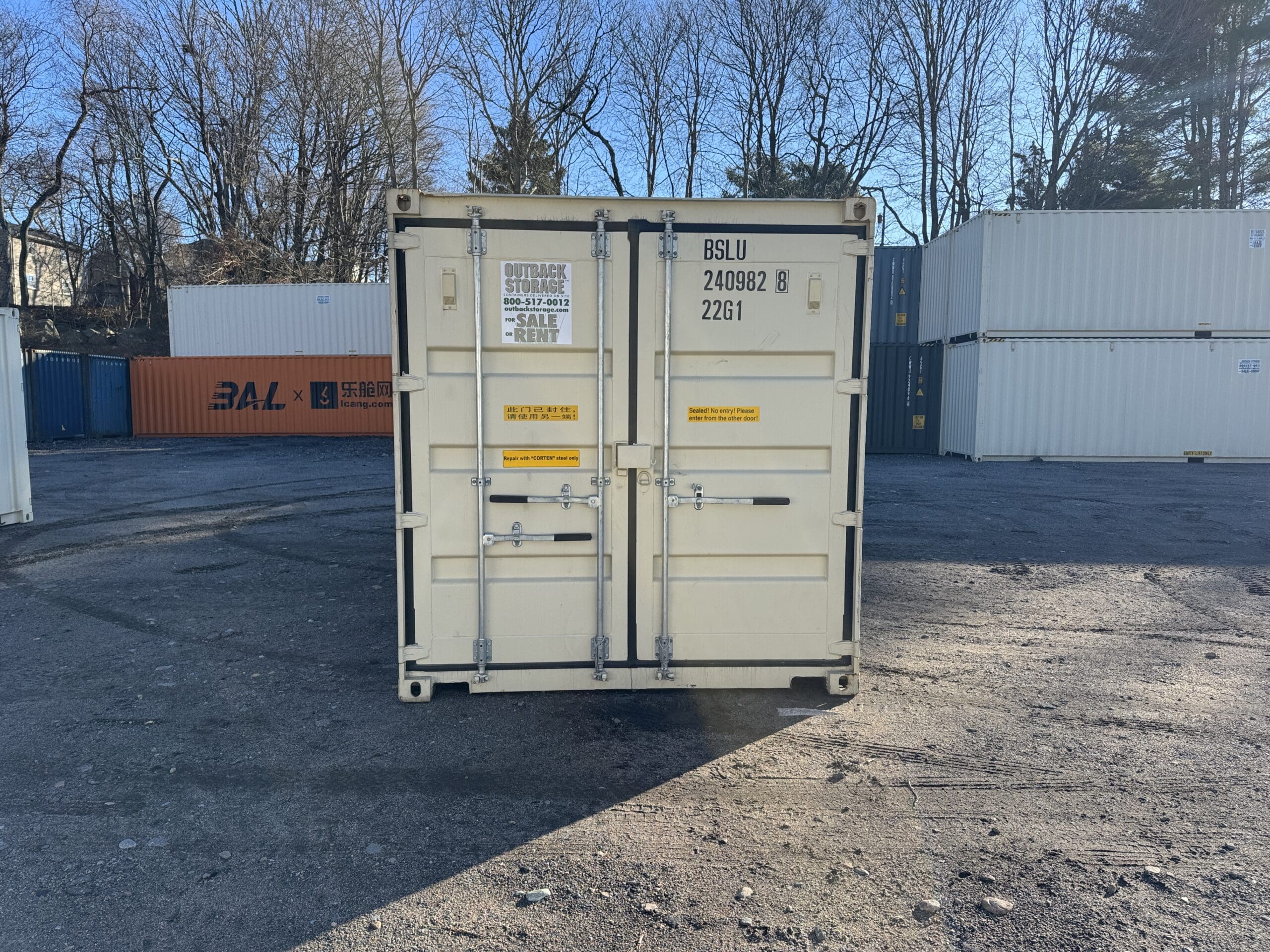 20ft New Shipping Container – Wind & Watertight – Beige — 20ft — new (image 11 of 12)