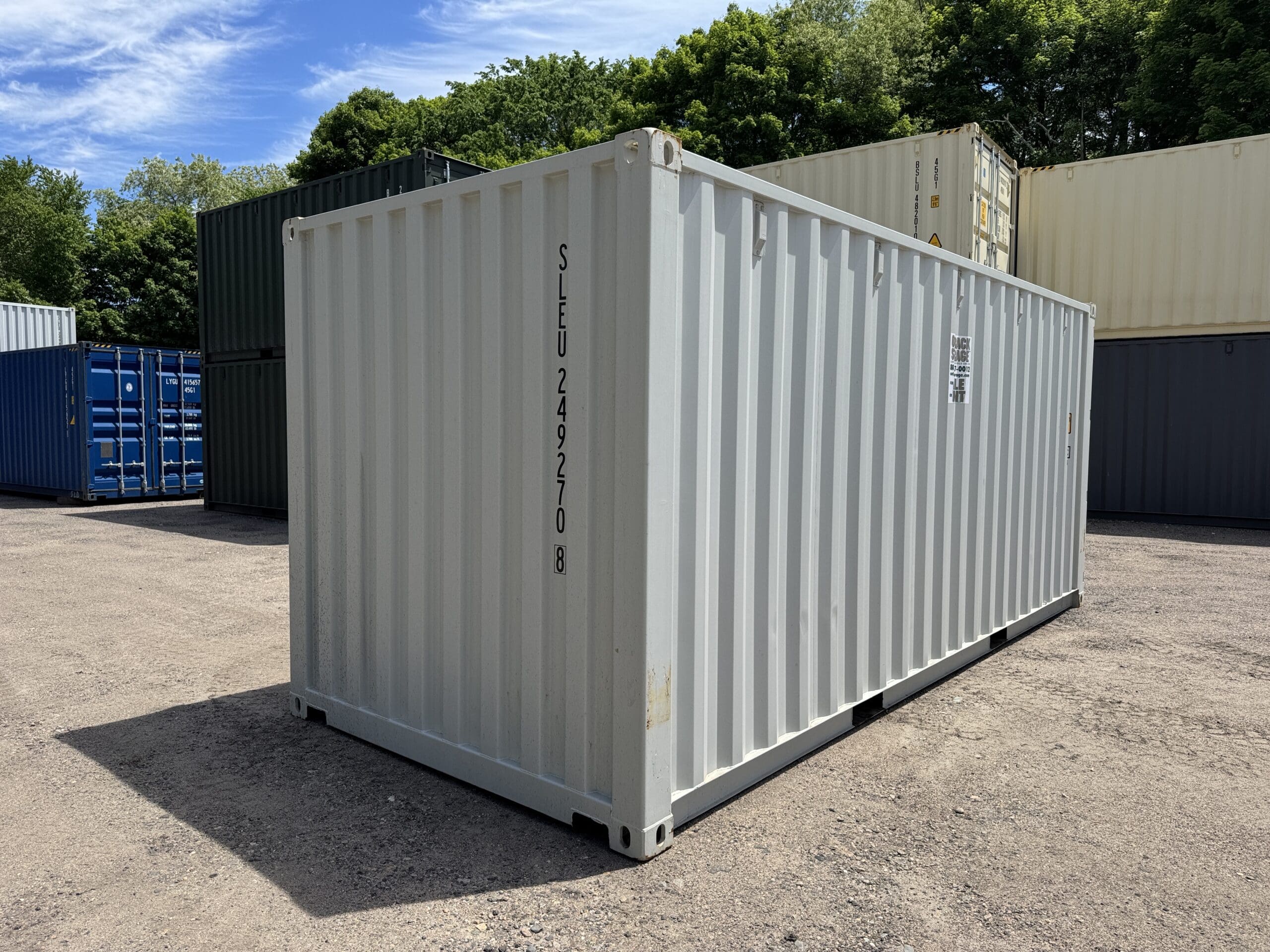20ft New Shipping Container – Wind & Watertight – Gray — 20ft — new (image 12 of 12)