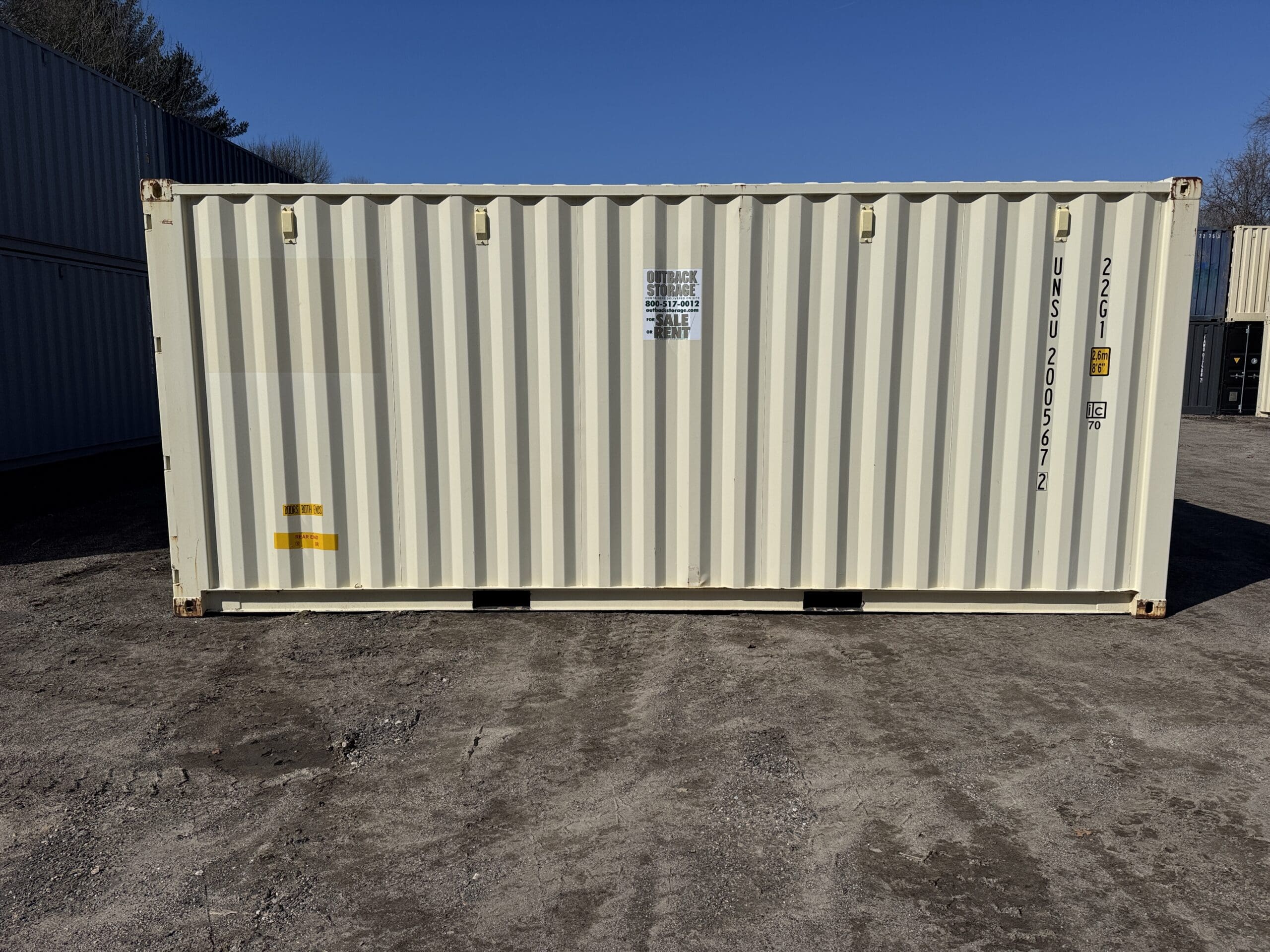 20ft Used Shipping Container – Wind & Watertight – Beige — 20ft — used (image 11 of 12)
