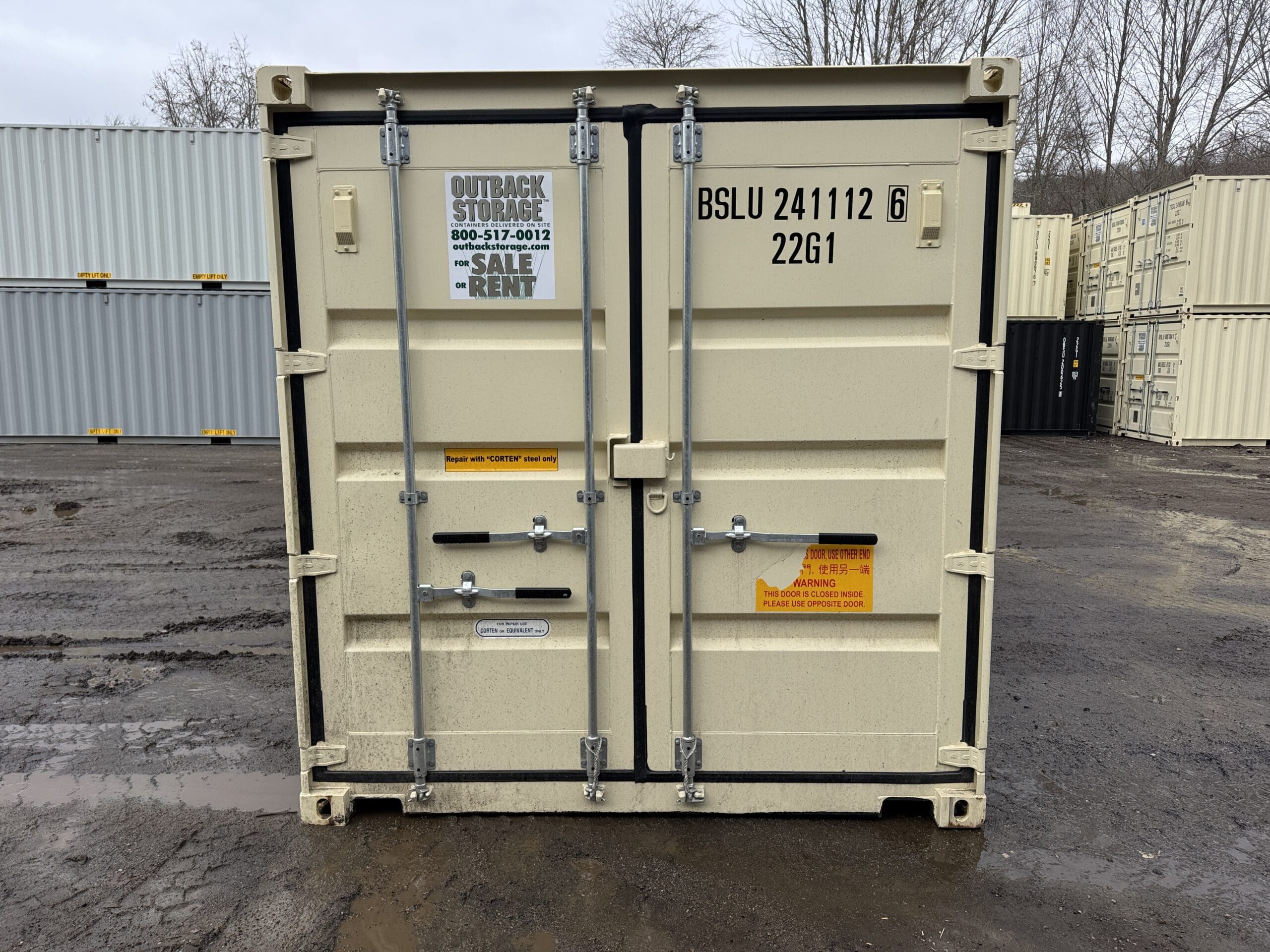 20ft New Shipping Container – Wind & Watertight – Beige — 20ft — new (image 11 of 12)