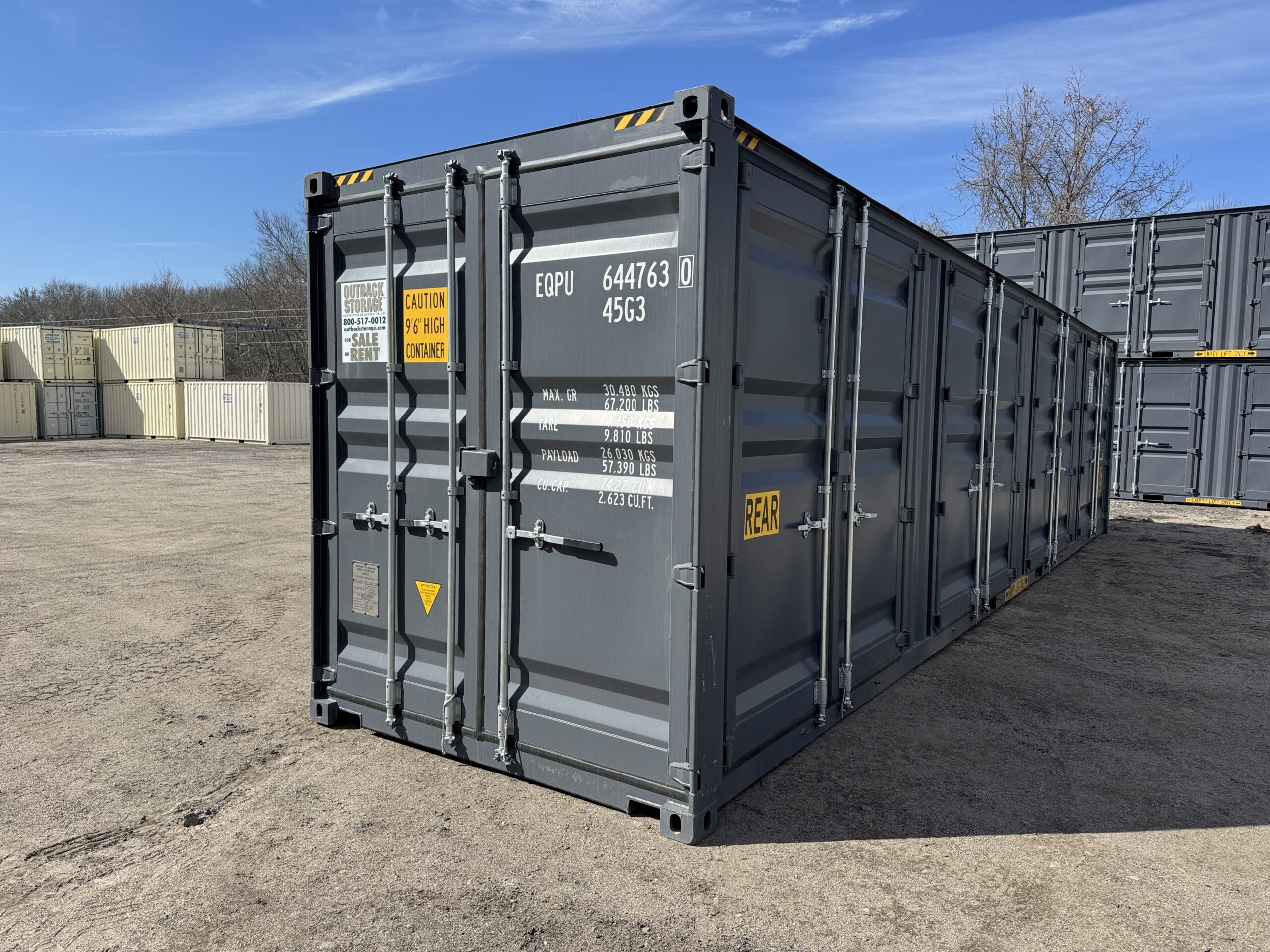40ft New High Cube Shipping Container – Wind & Watertight – Dk Gray — 40ft — new (image 8 of 12)