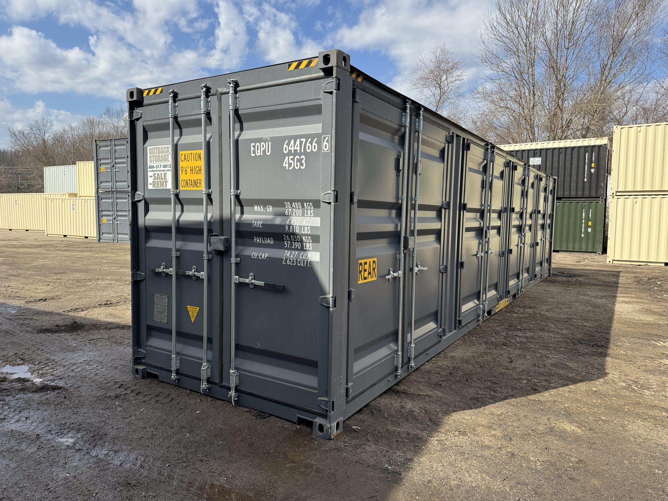 40ft New High Cube Shipping Container – Wind & Watertight – Dk Gray — 40ft — new (image 8 of 12)