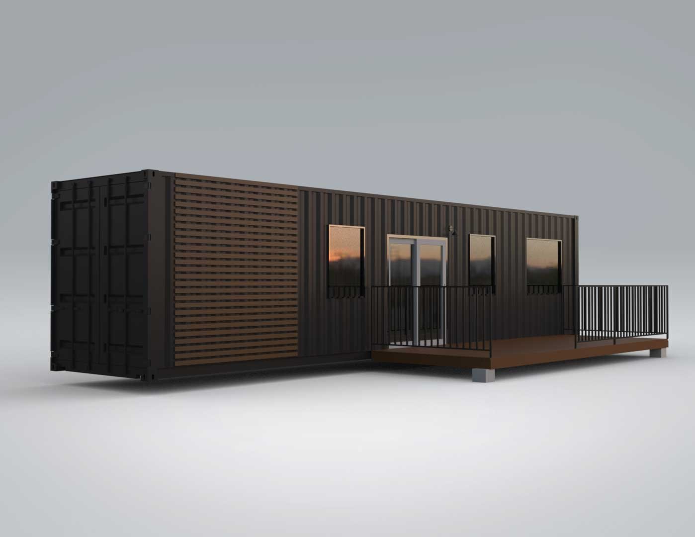 40ft Kennedy Luxury Container Home | 1 Bed 1 Bath Prefab Shipping Container House — 40ft — new (image 23 of 27)