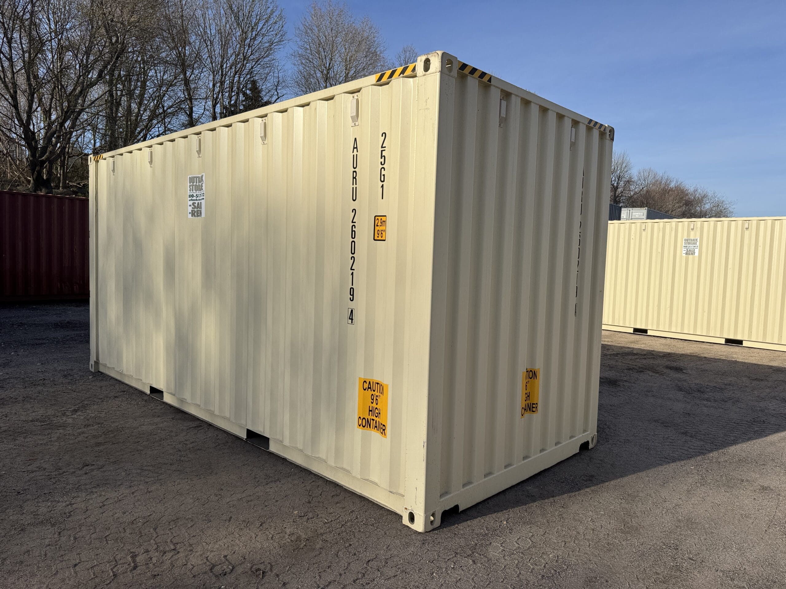20ft New High Cube Shipping Container – Wind & Watertight – Beige — 20ft — new (image 10 of 12)