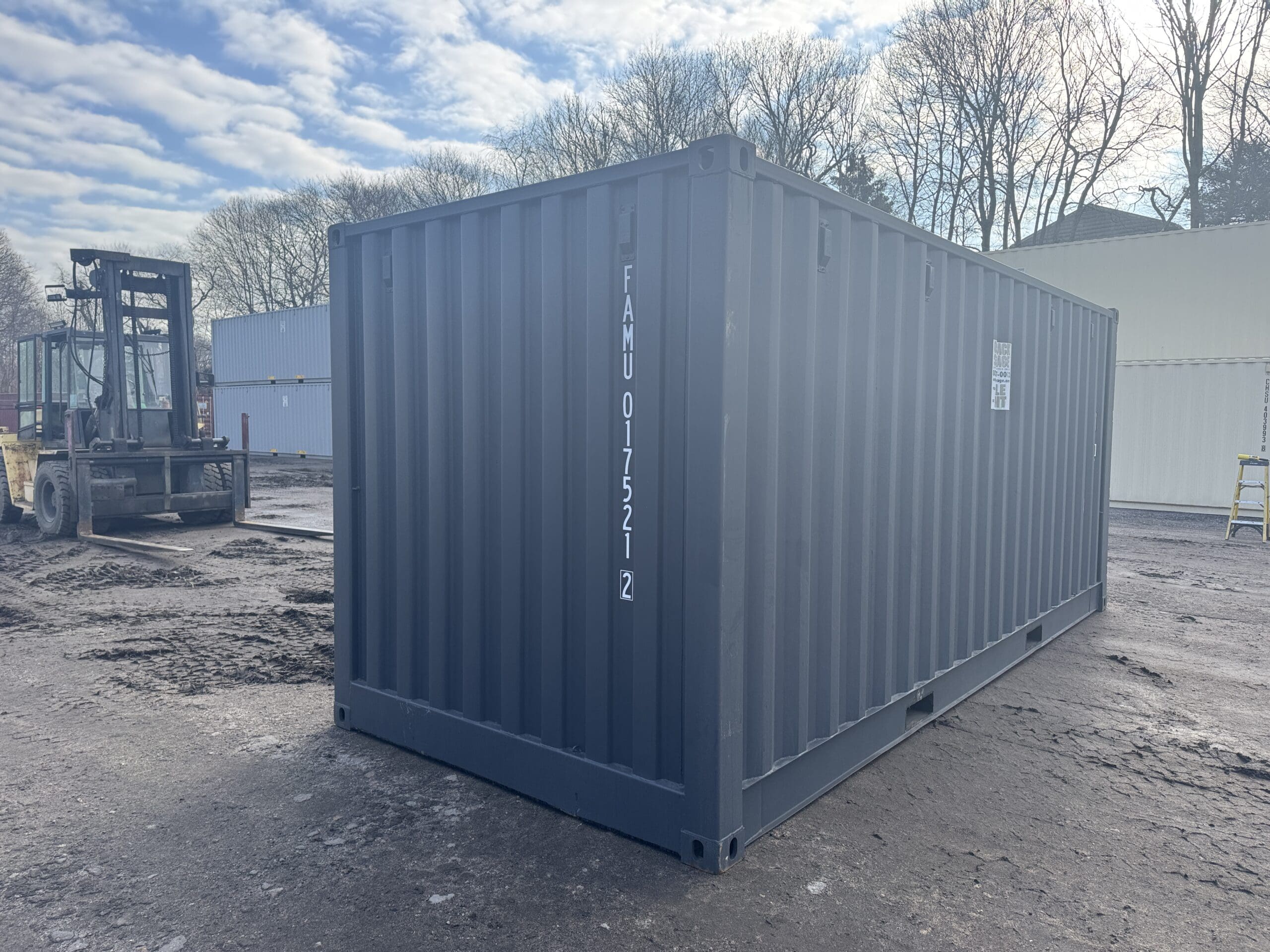 20ft Open Side New Shipping Container – Wind & Watertight – Gray — 20ft — new (image 12 of 12)