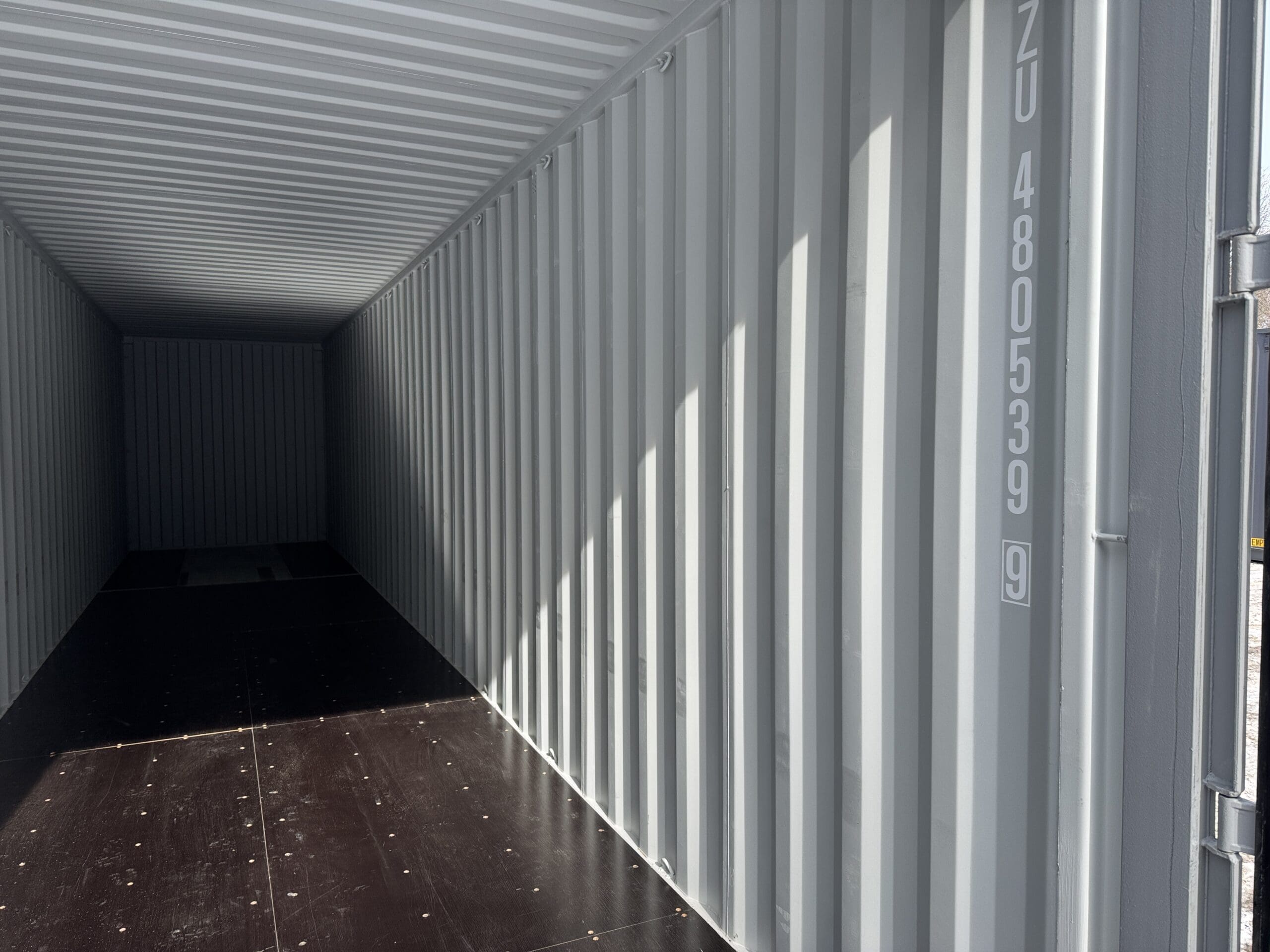 40ft New High Cube Shipping Container – Wind & Watertight – Gray — 40ft — new (image 11 of 12)