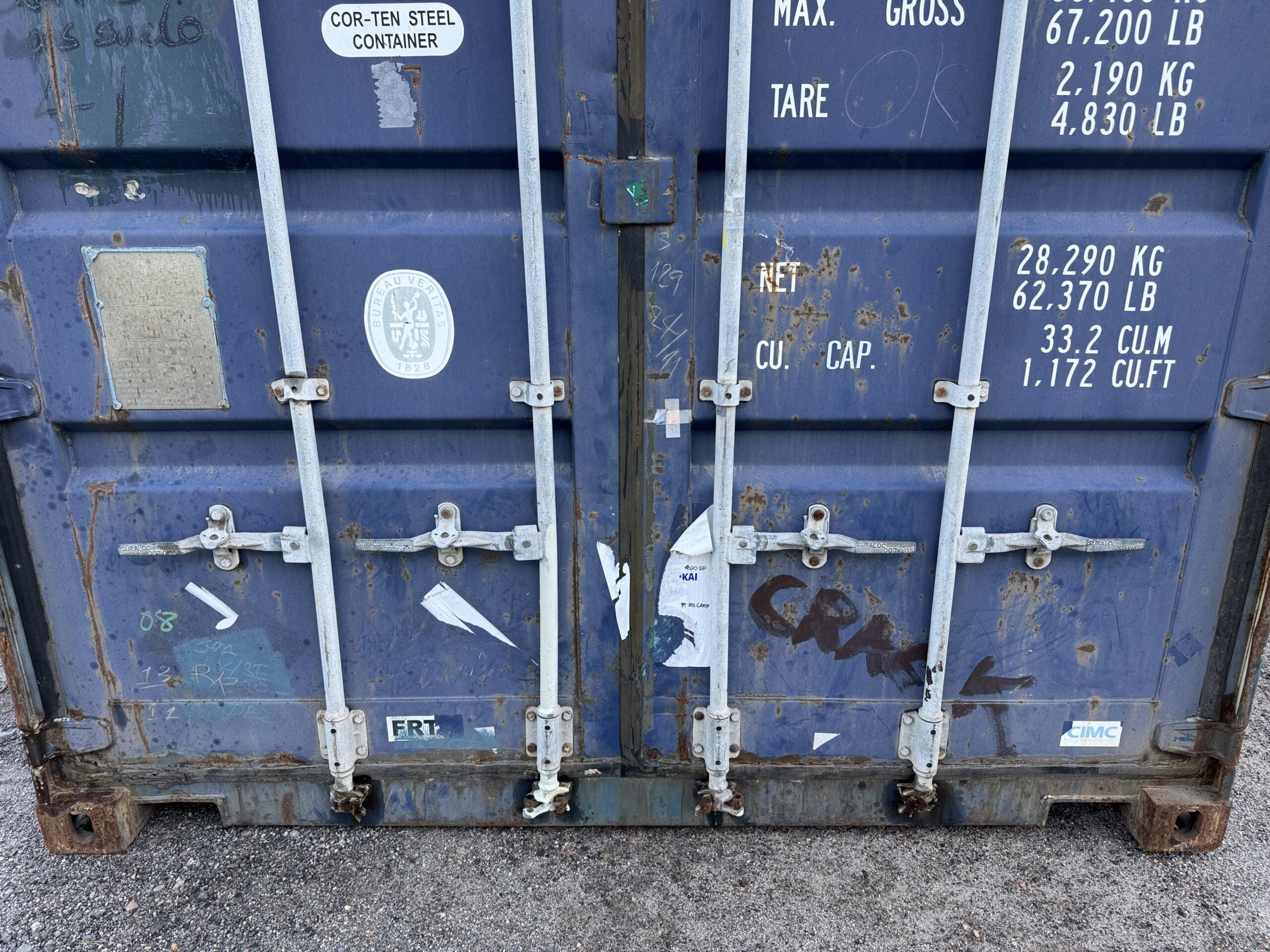 20ft Used Shipping Container – Wind & Watertight – Blue — 20ft — used (image 5 of 12)