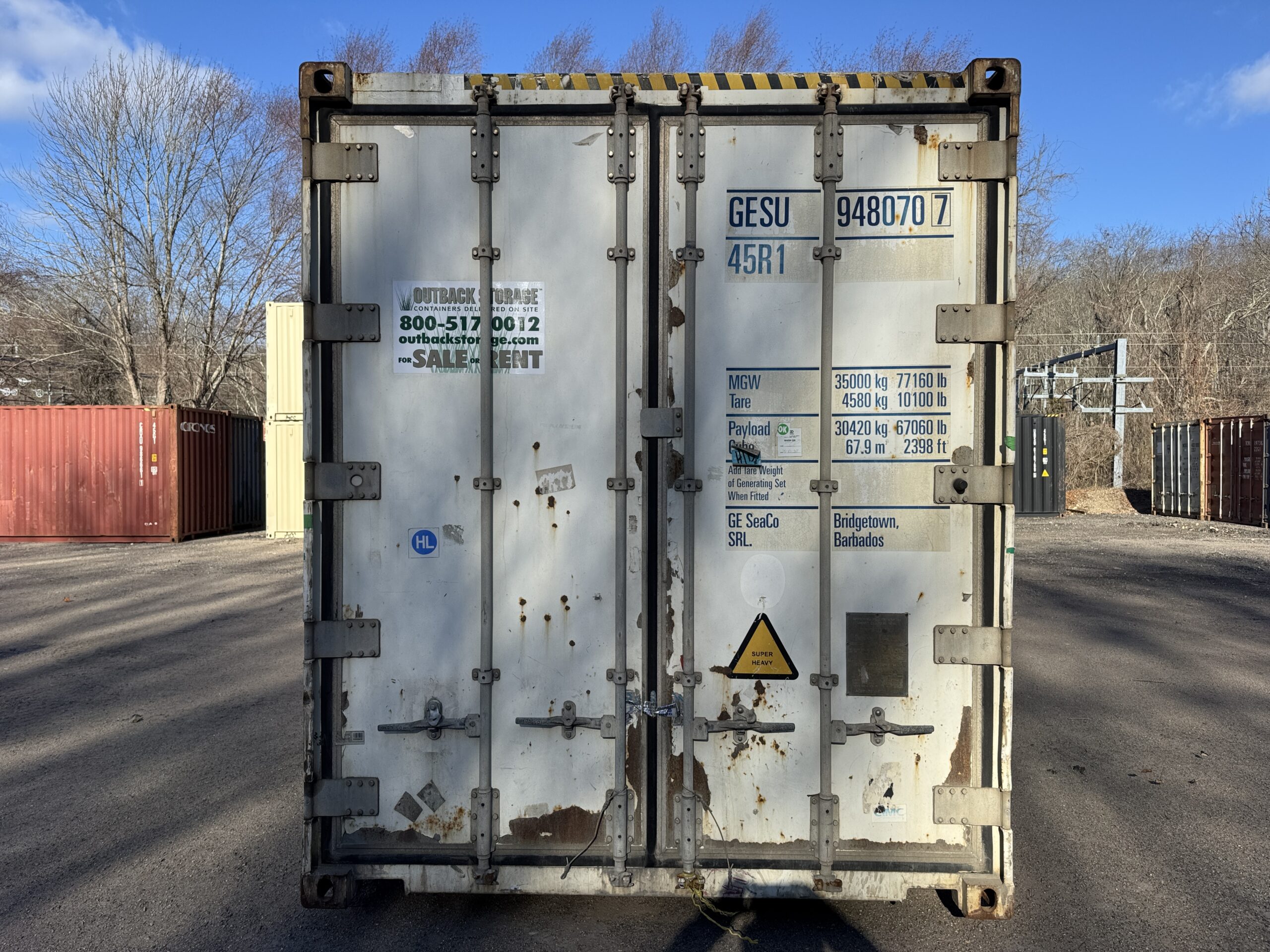 40ft As-Is High Cube Shipping Container – Wind & Watertight – White — 40ft — as_is (image 3 of 12)